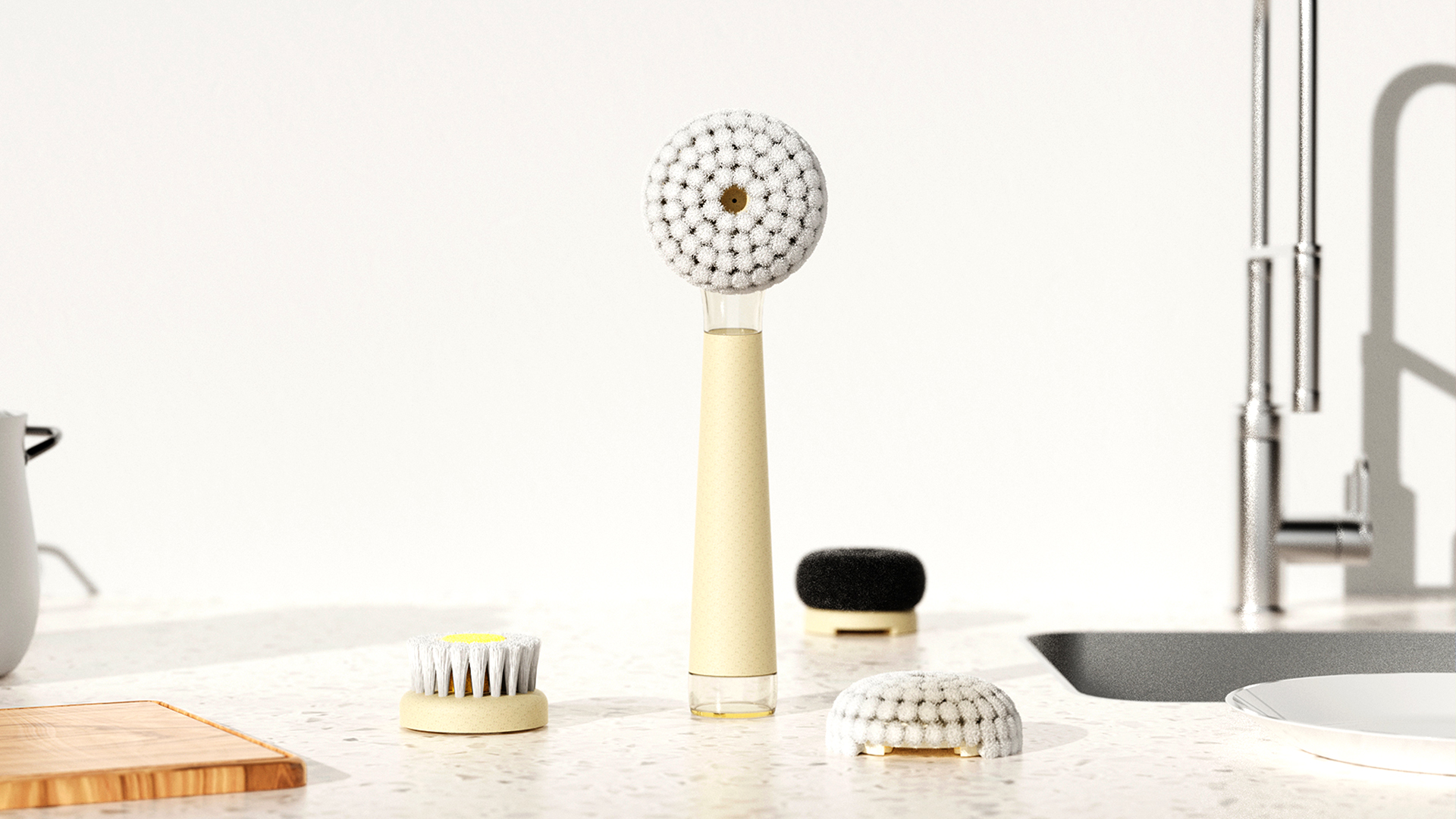 Dishwashing brush，Kitchenware，product design，industrial design，