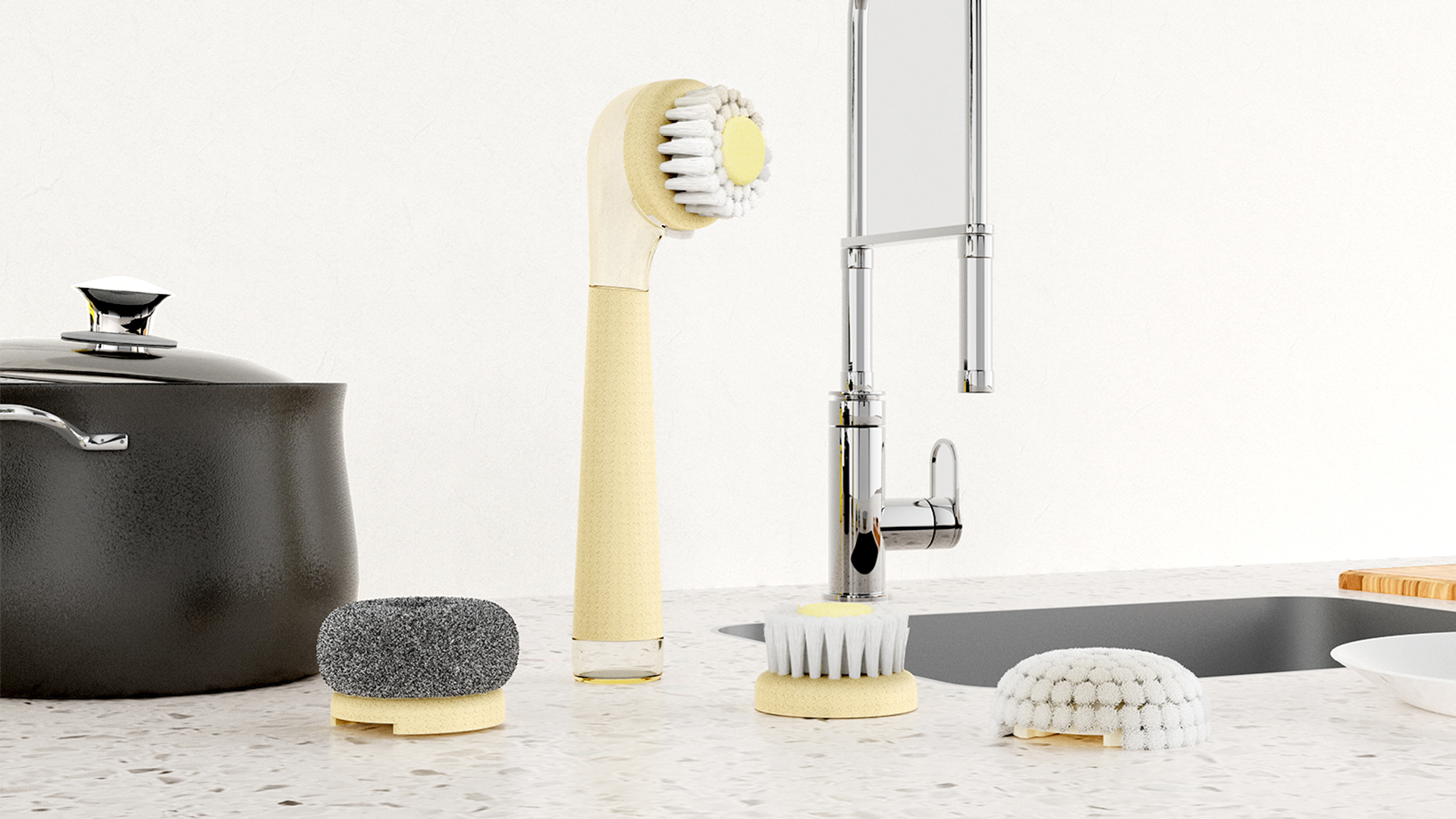 Dishwashing brush，Kitchenware，product design，industrial design，