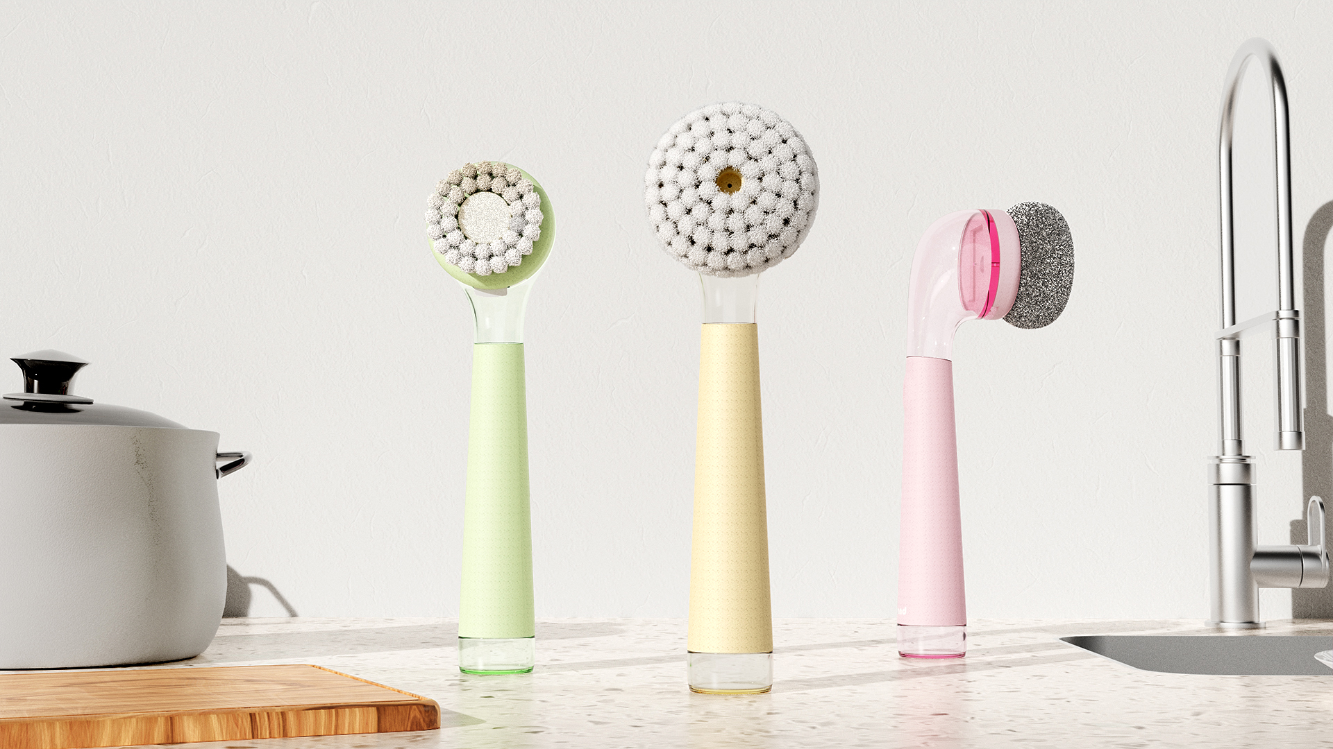 Dishwashing brush，Kitchenware，product design，industrial design，