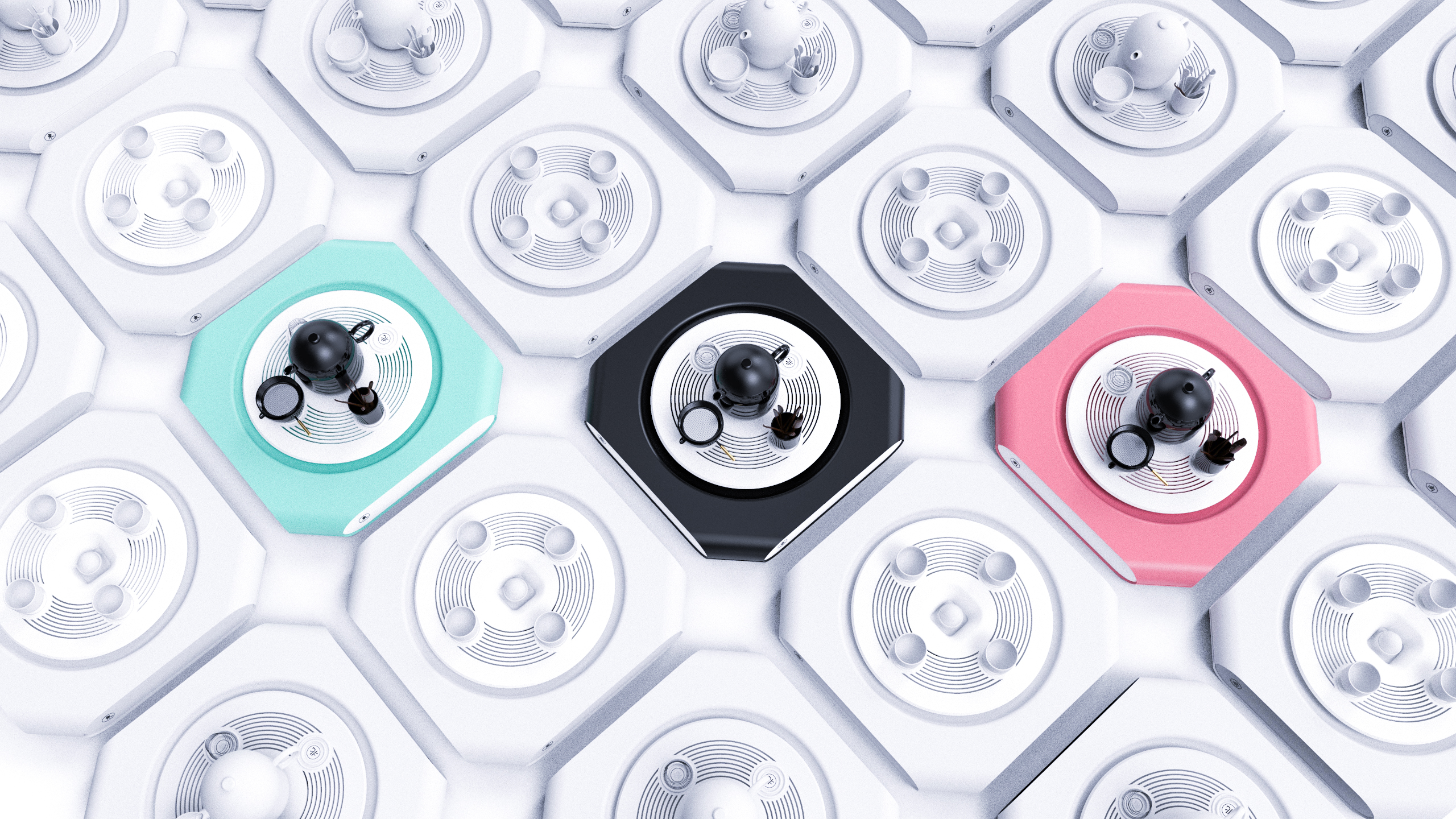 Tea set design，Promote communication，artistic conception，