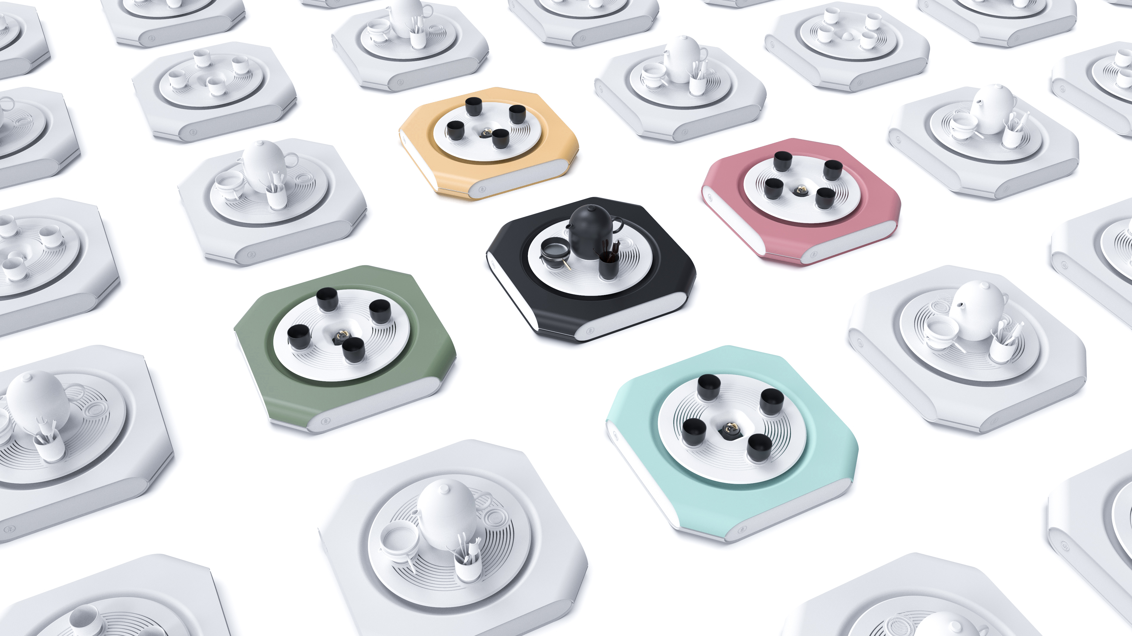 Tea set design，Promote communication，artistic conception，