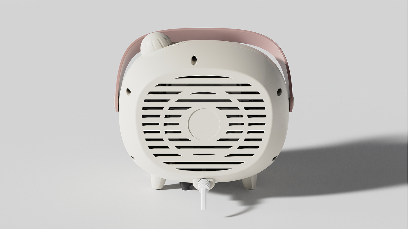 Air heater，warm oneself，Fan，Appearance design，simple style ，cozy，desktop，Structural design，