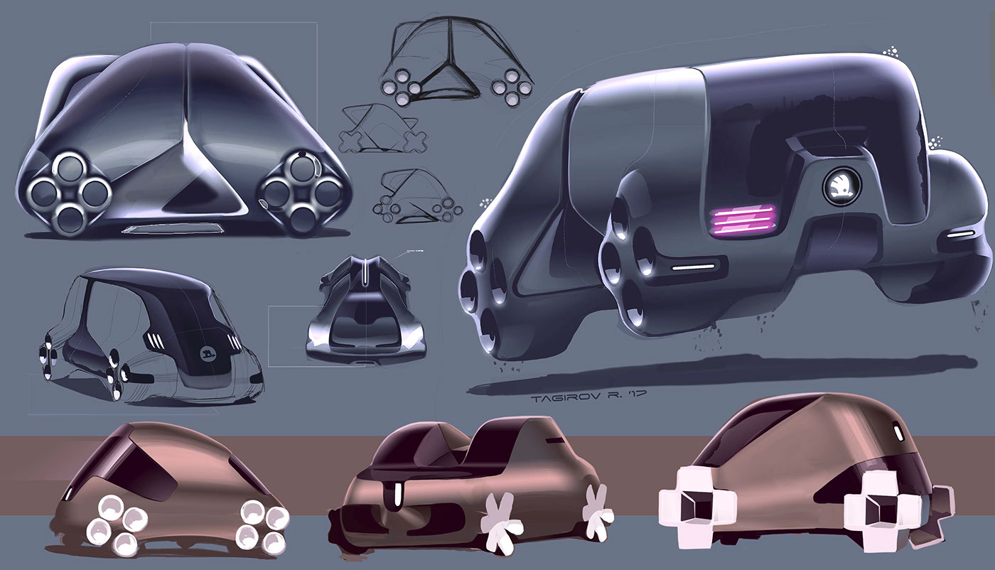 Hand drawn，automobile，concept，