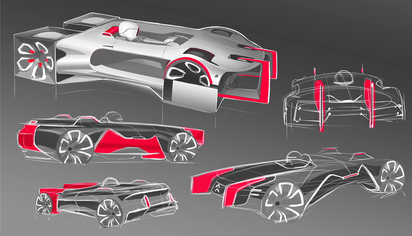 Hand drawn，automobile，concept，