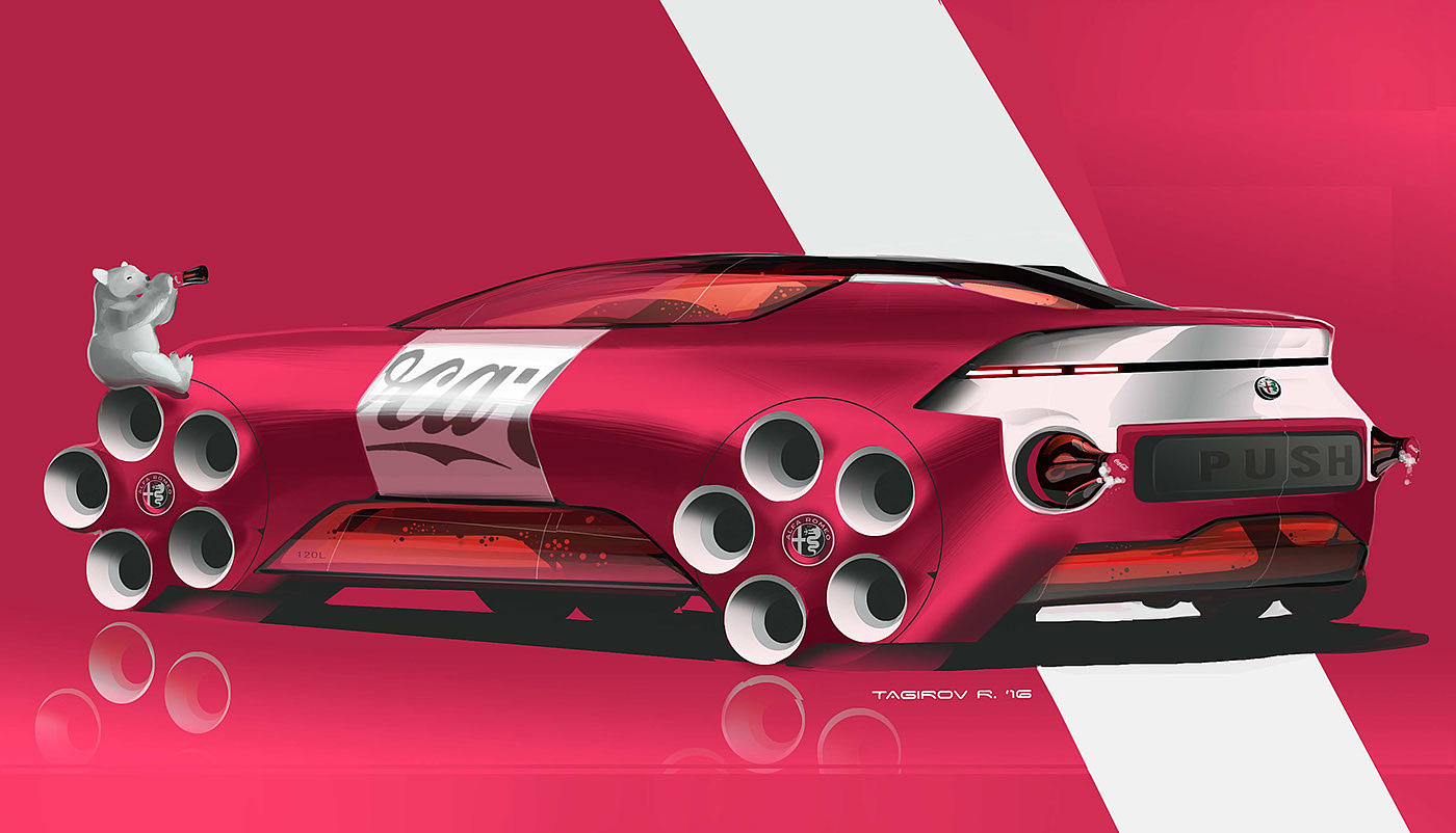 Hand drawn，automobile，concept，