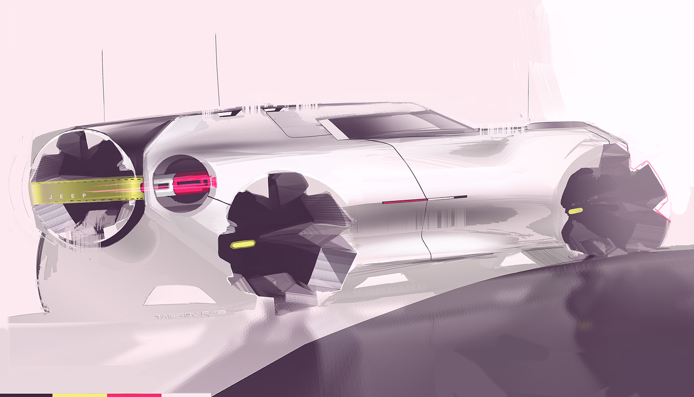 Hand drawn，automobile，concept，