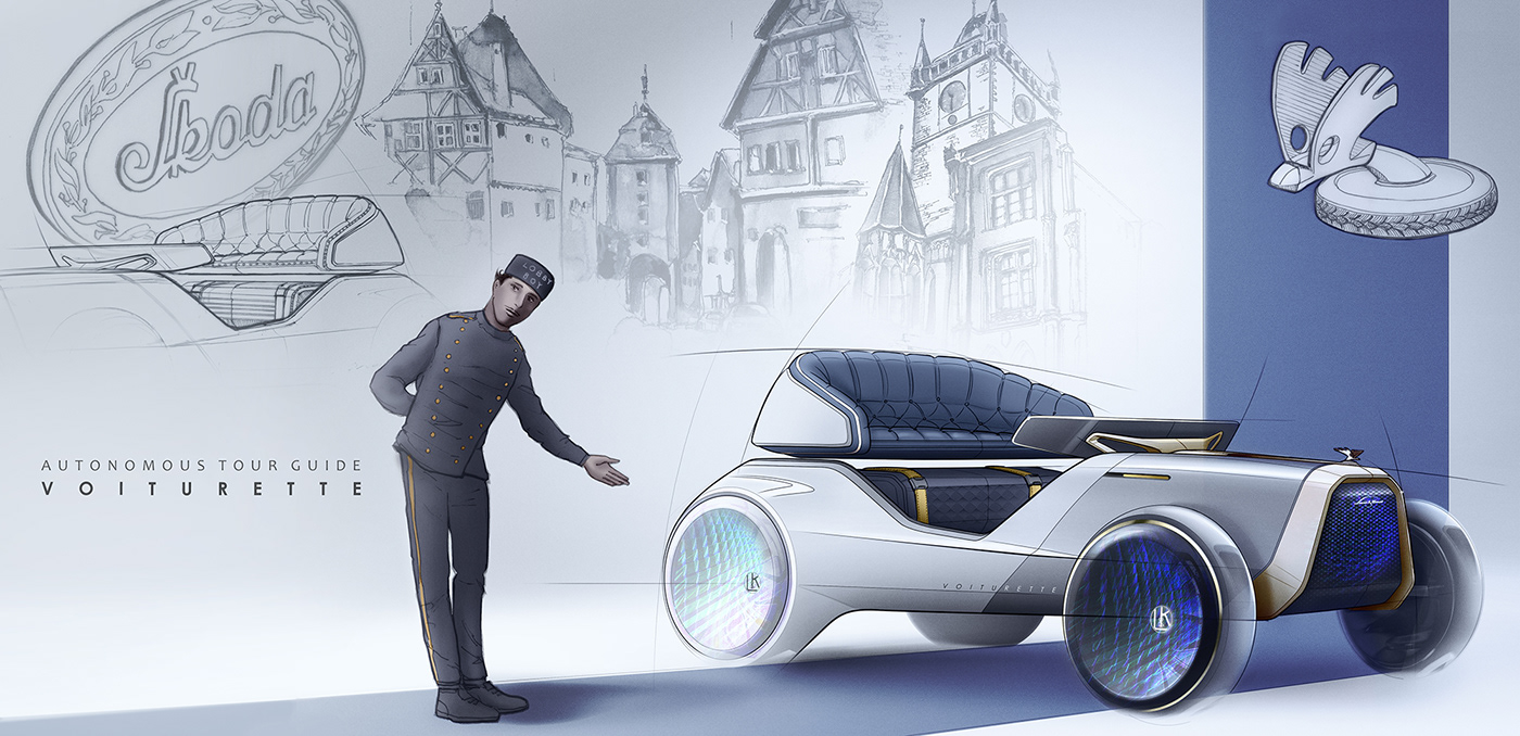 Vehicle design，Automobile design，conceptual design，SKODA，eVOITURETTE，