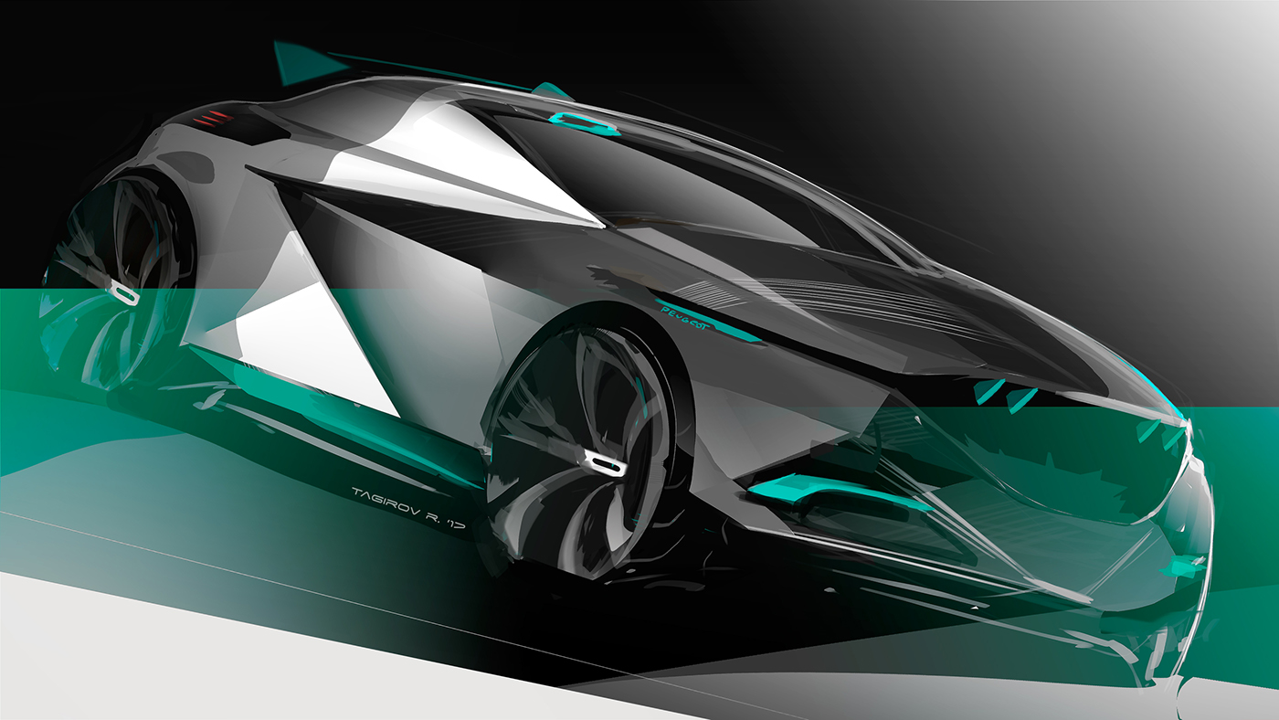 Hand drawn，automobile，concept，