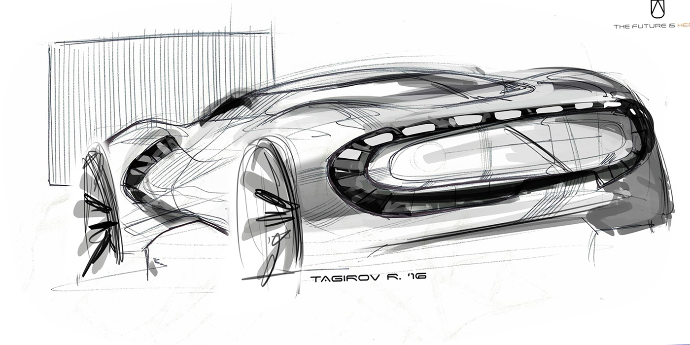 Hand drawn，automobile，concept，