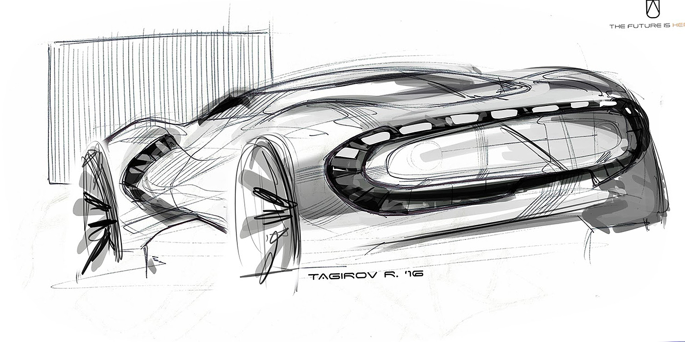 Hand drawn，automobile，concept，