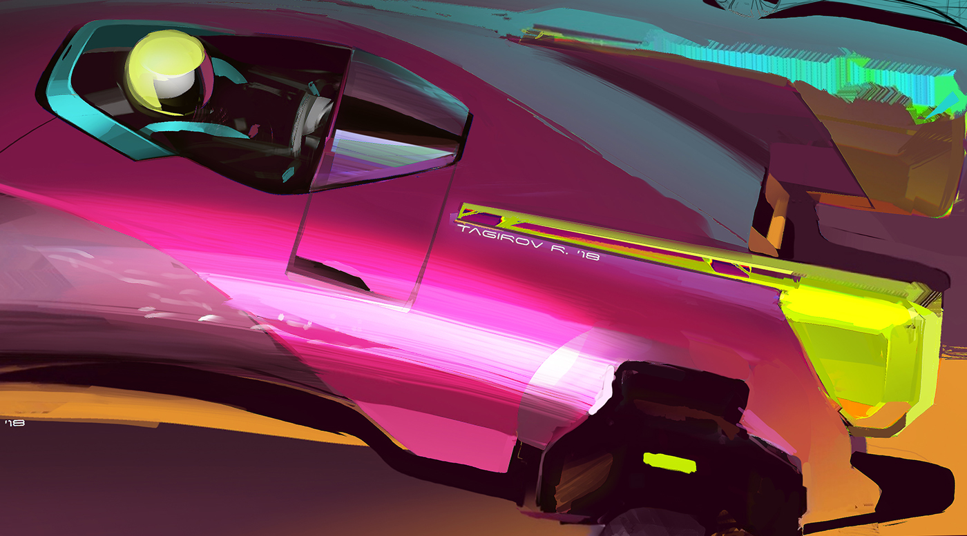 Hand drawn，automobile，concept，