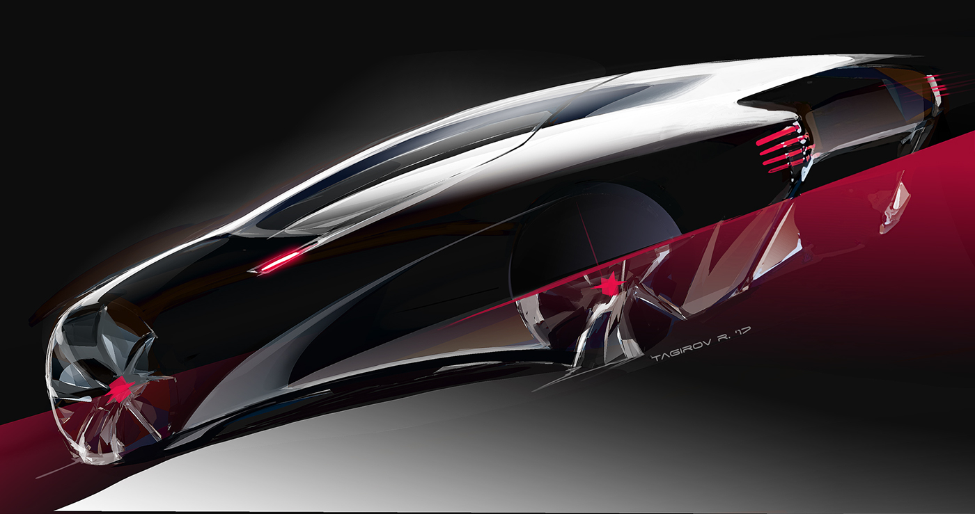 Hand drawn，automobile，concept，