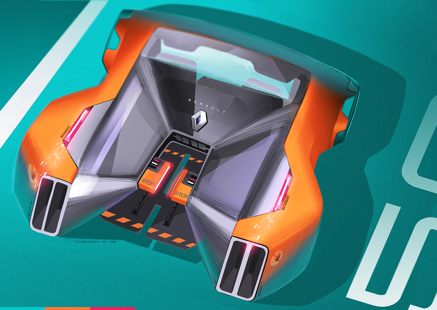 Hand drawn，automobile，concept，