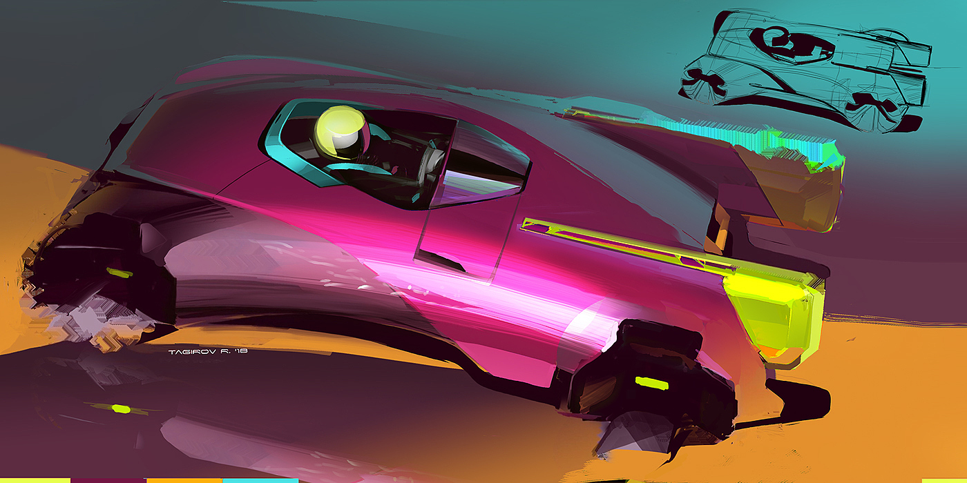 Hand drawn，automobile，concept，