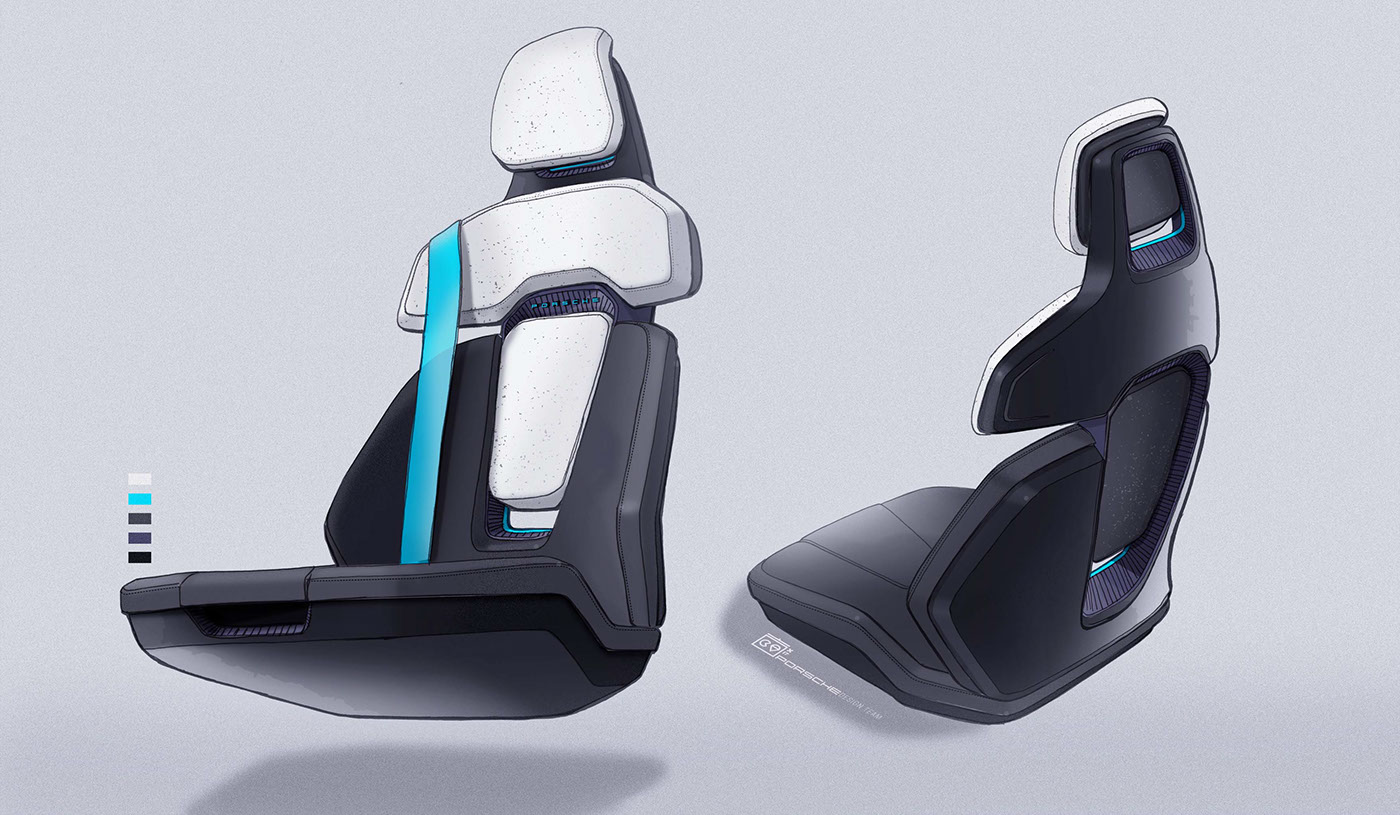 Automotive interior，cross-country，Hand drawn，