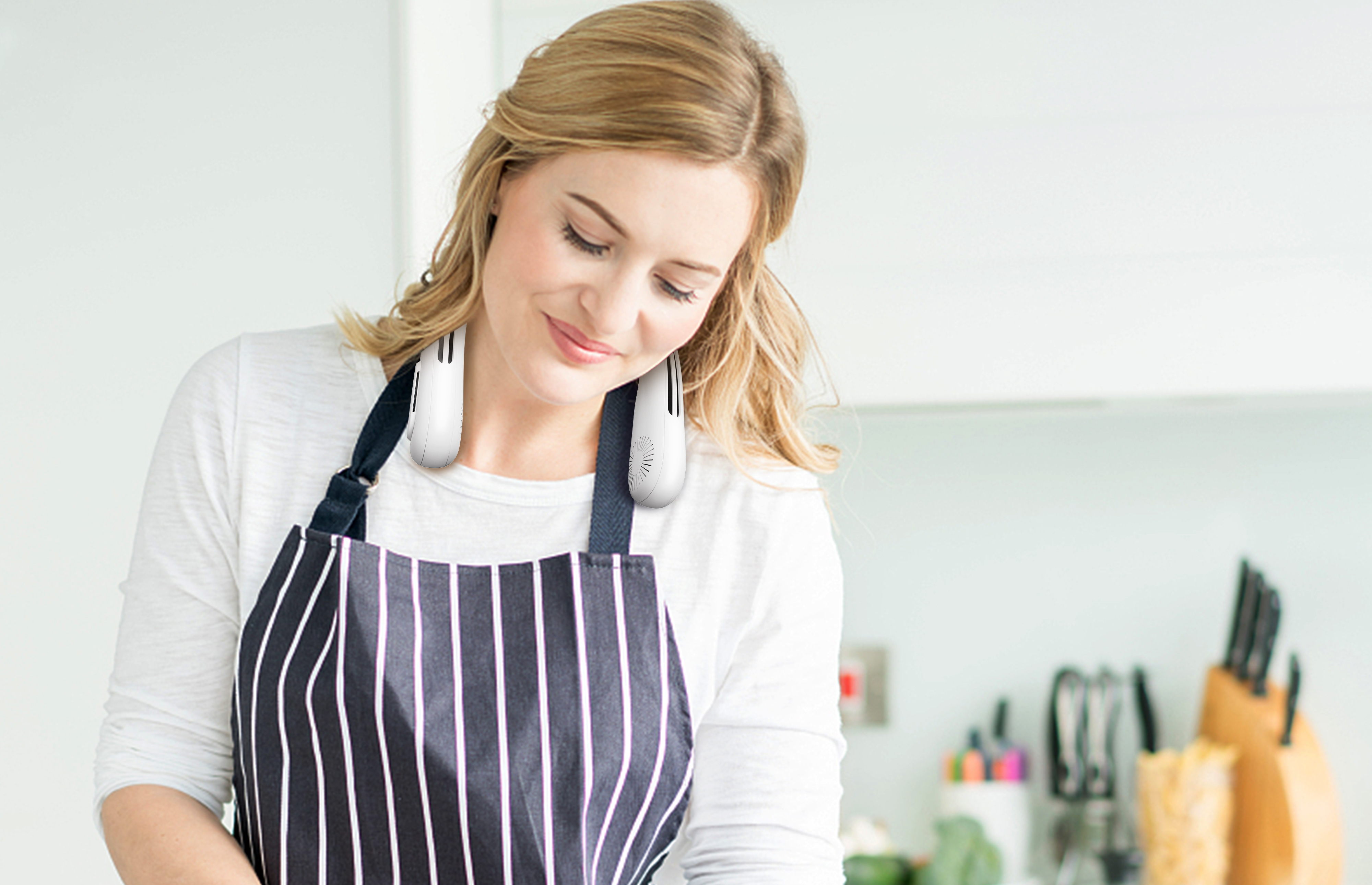 Hanging neck fan，summer，Appearance design，Cooling fan，Air conditioning fan，