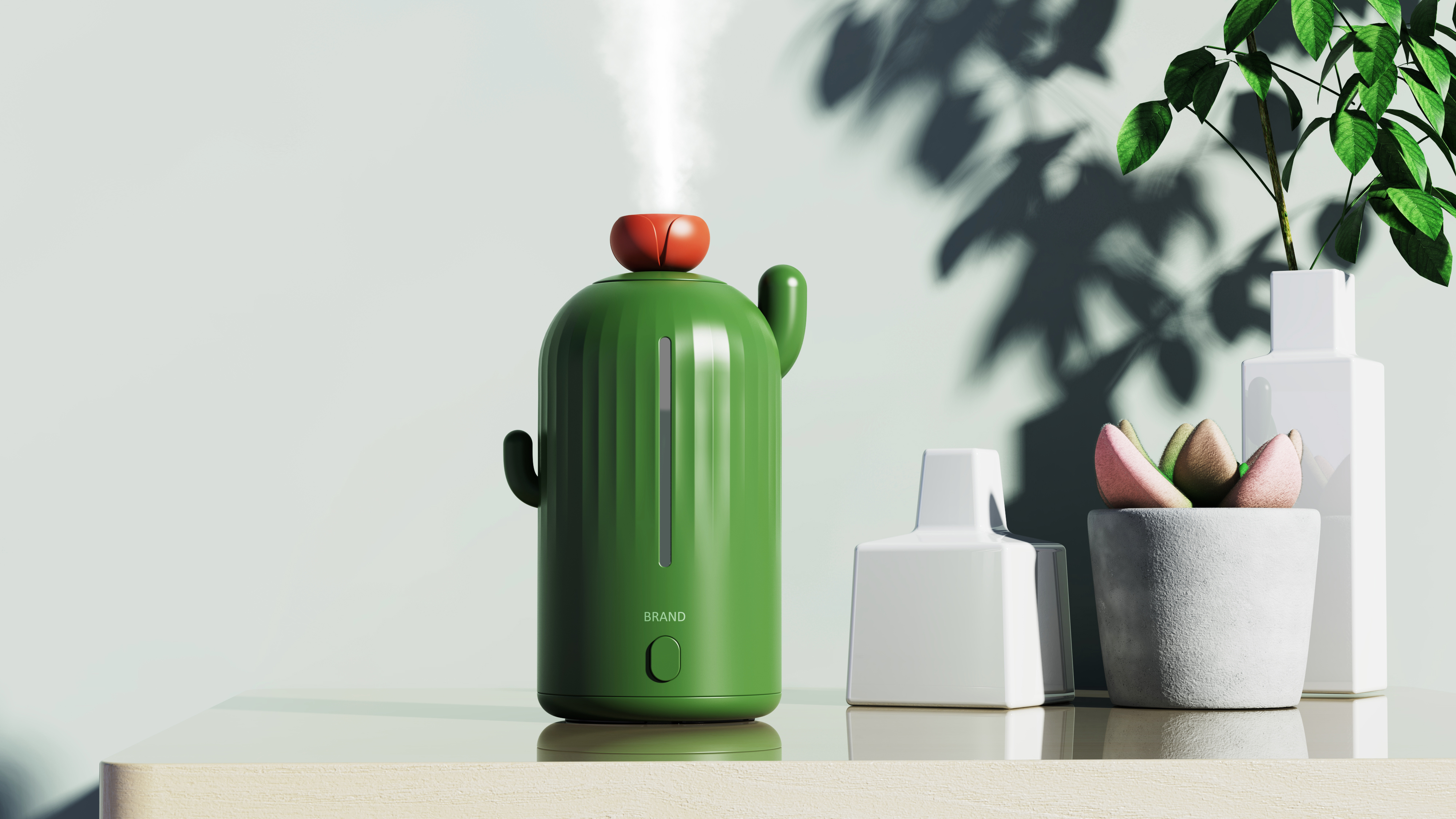cactus，Humidifier，Household products，Appearance design，