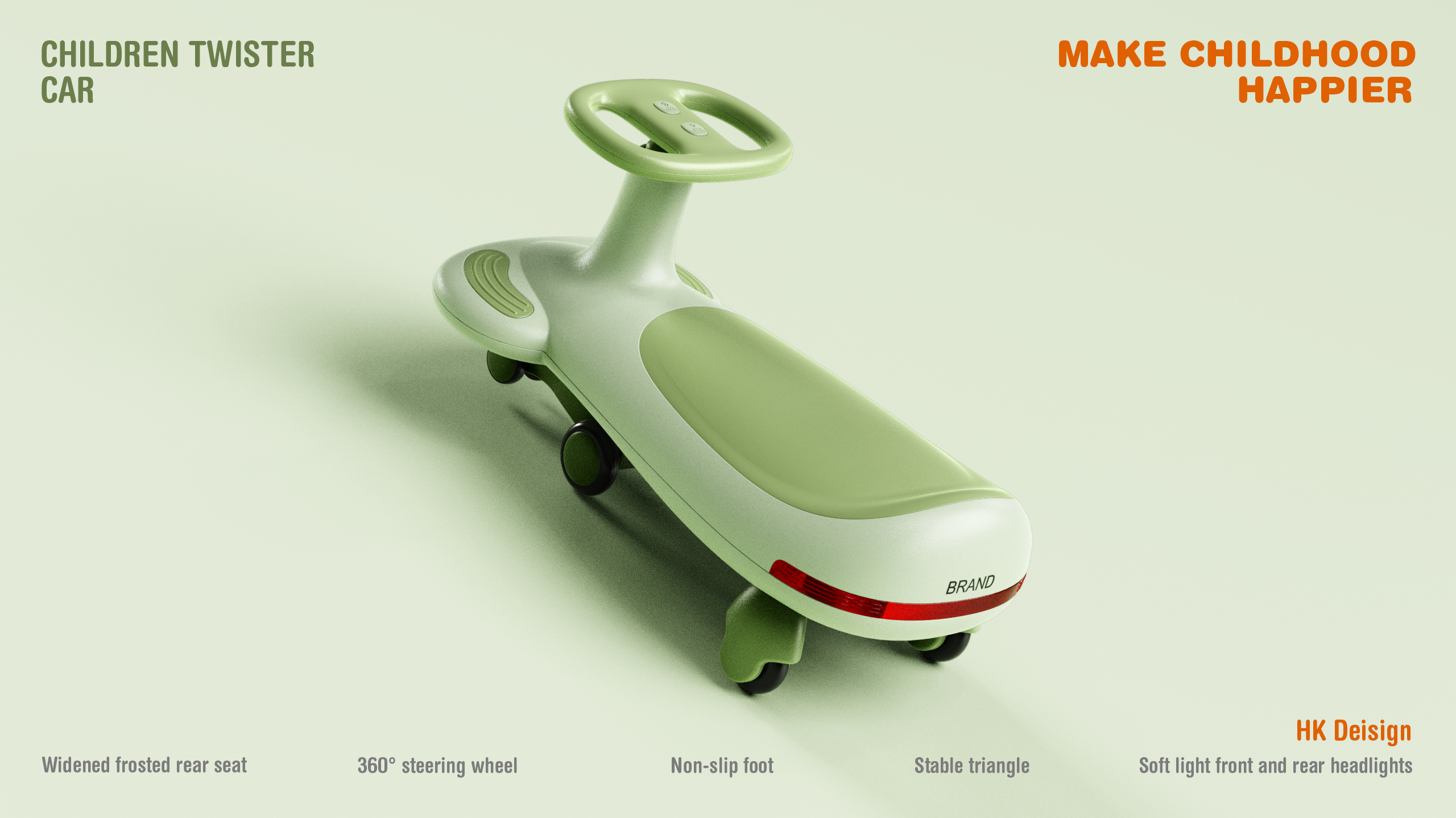 swing car，product design，Children's products，Appearance design，