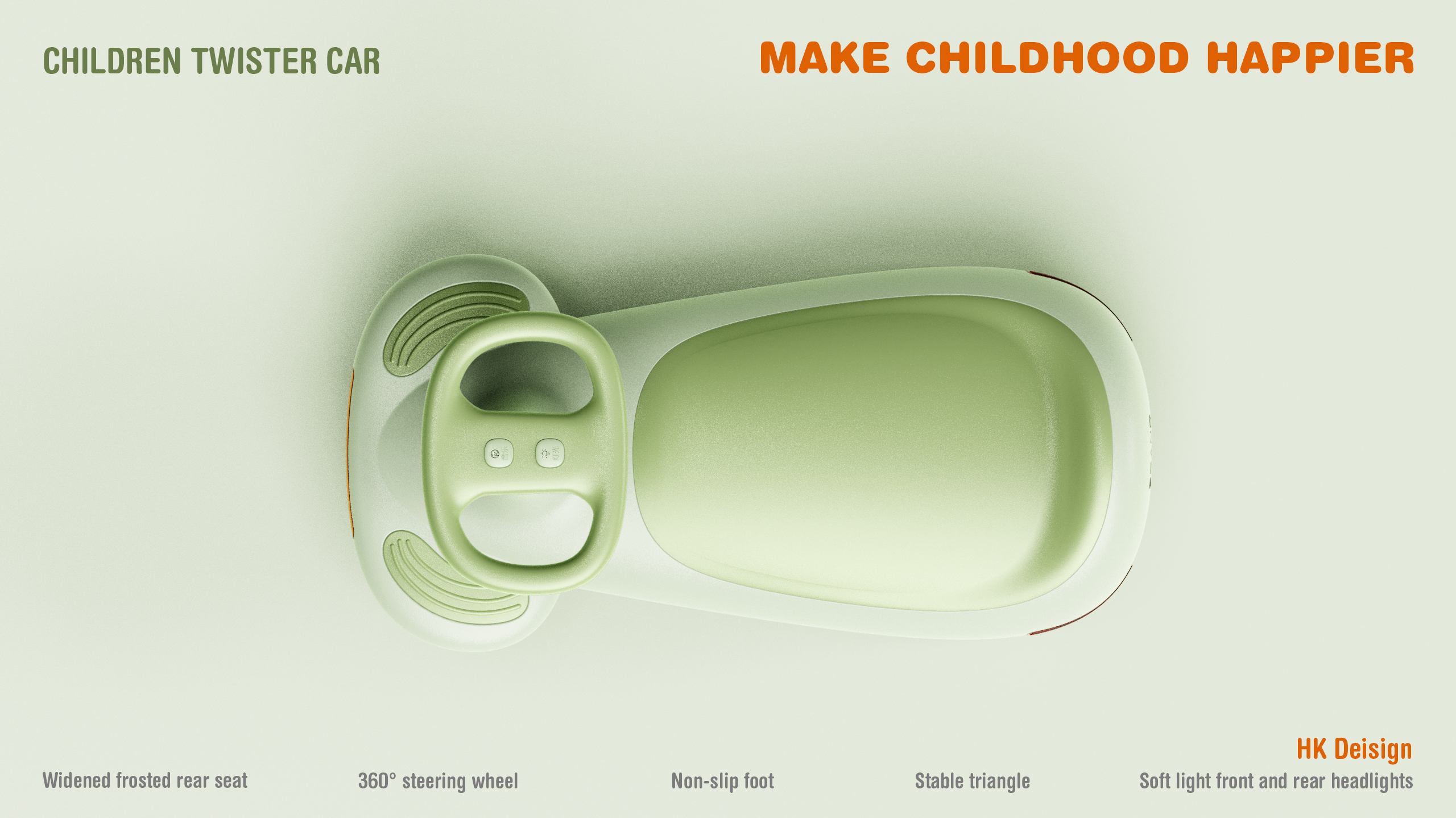 swing car，product design，Children's products，Appearance design，