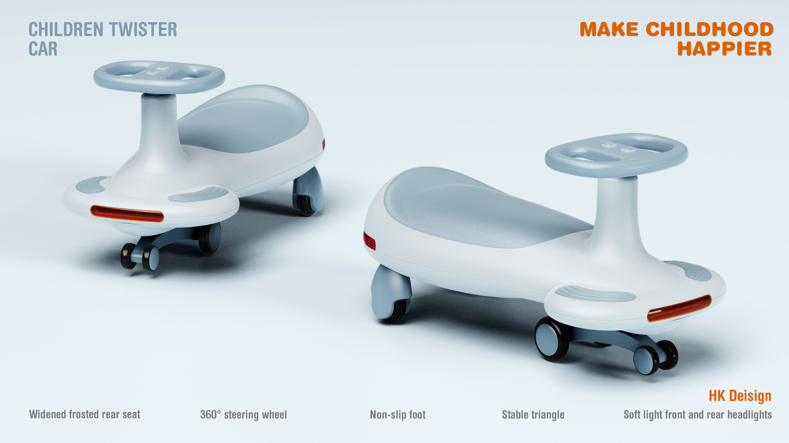 swing car，product design，Children's products，Appearance design，