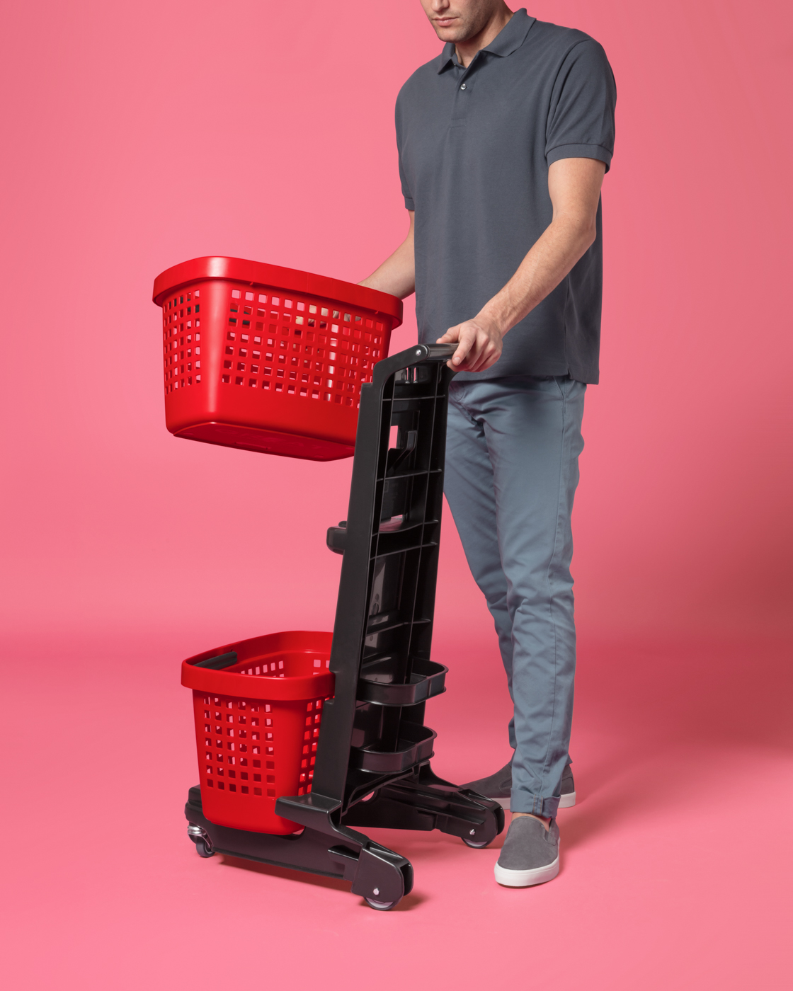 shopping basket，Multiple colors，Plastic material，