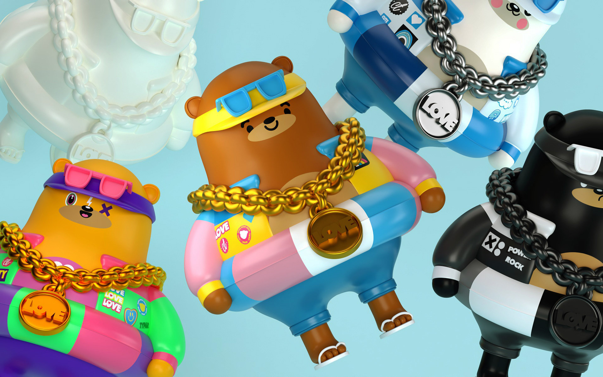 Character design，Little bear，Change，