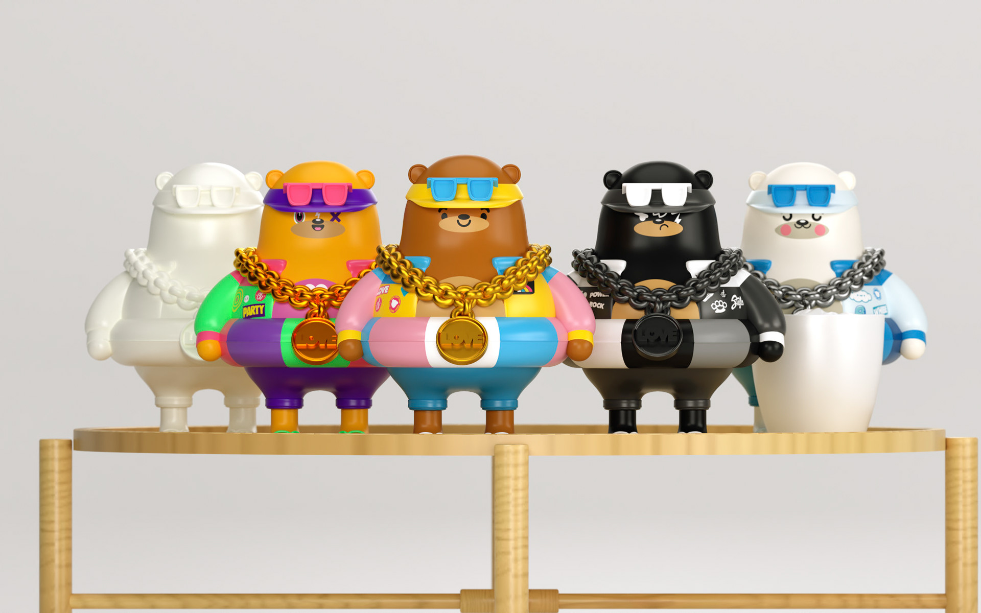 Character design，Little bear，Change，