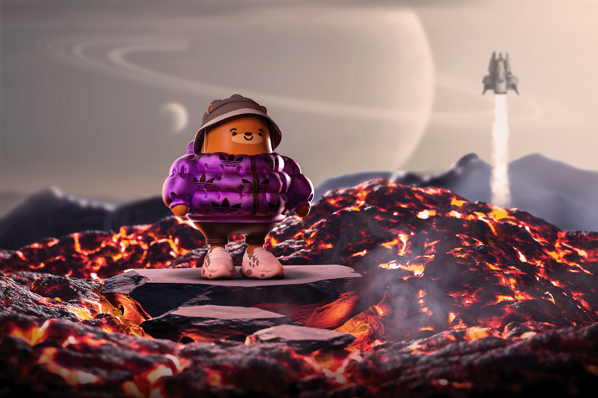 Character design，Little bear，Change，