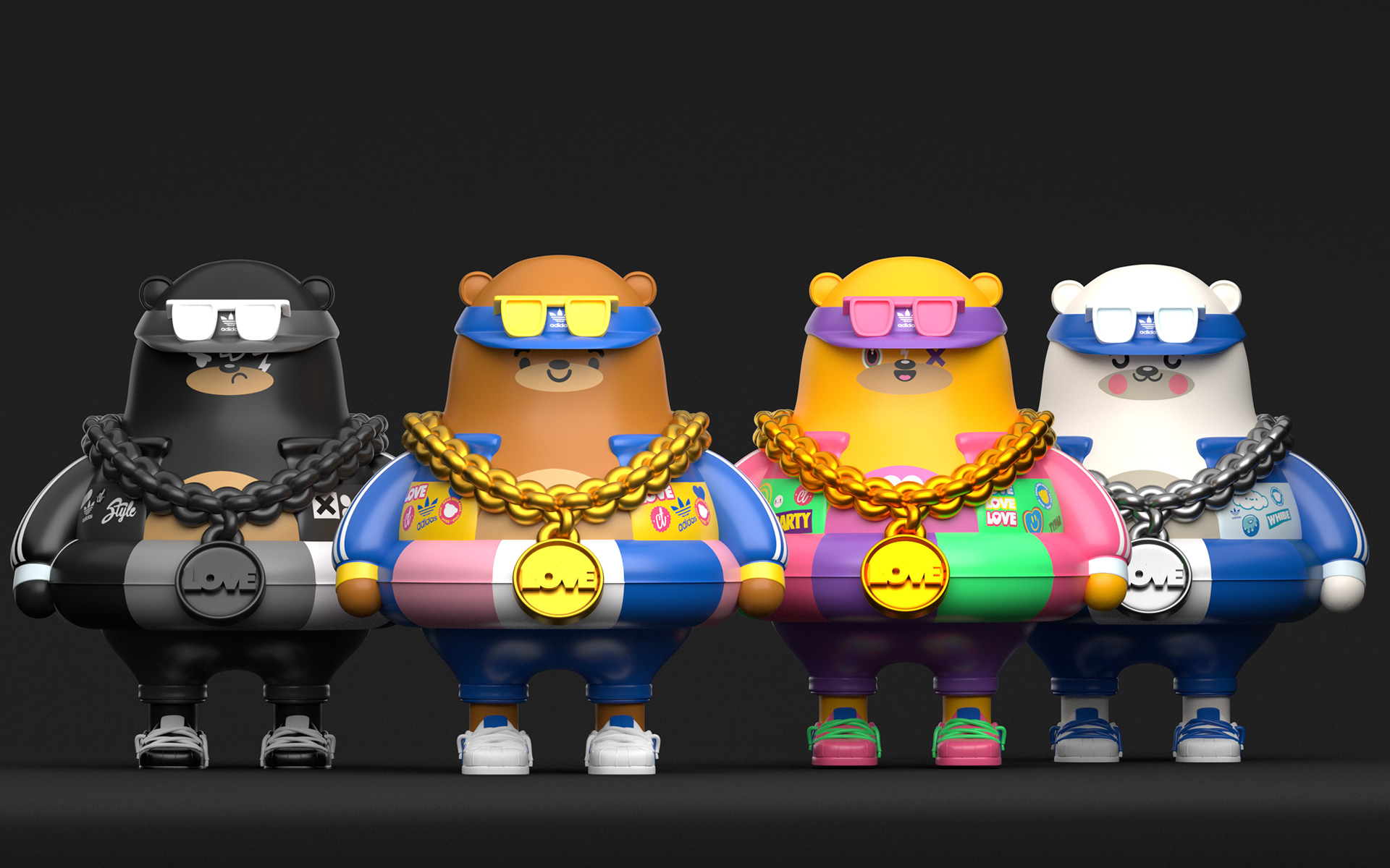 Character design，Little bear，Change，