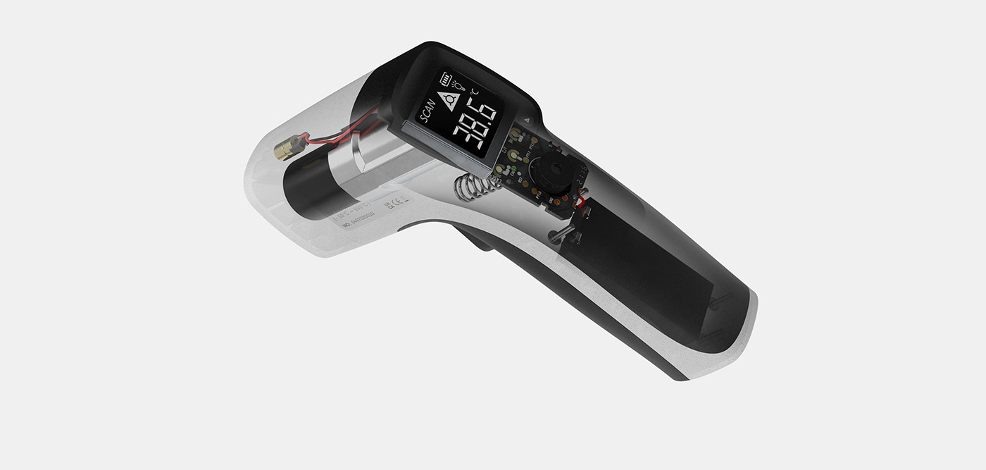 3D modeling，cad，thermometer，