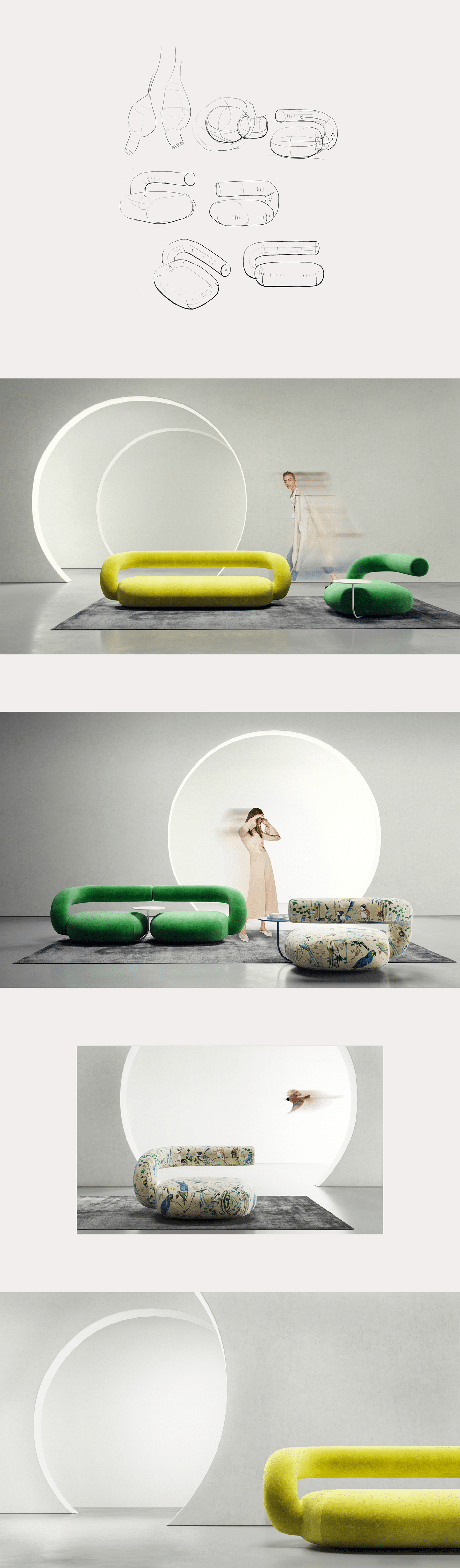 chair，Creative design，Rich color，