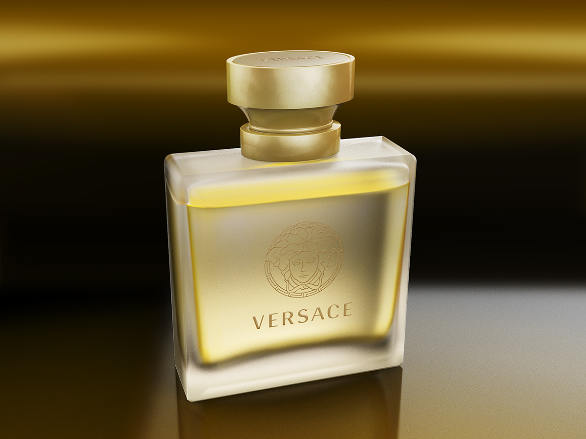 超精致versace香水包装模型设计,满满的土豪气息