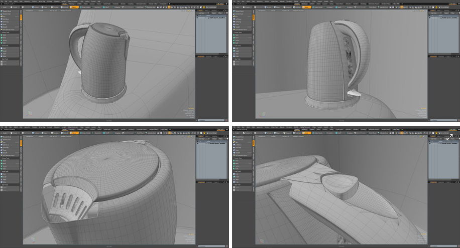 Igenix，kettle，3D modeling，product design，