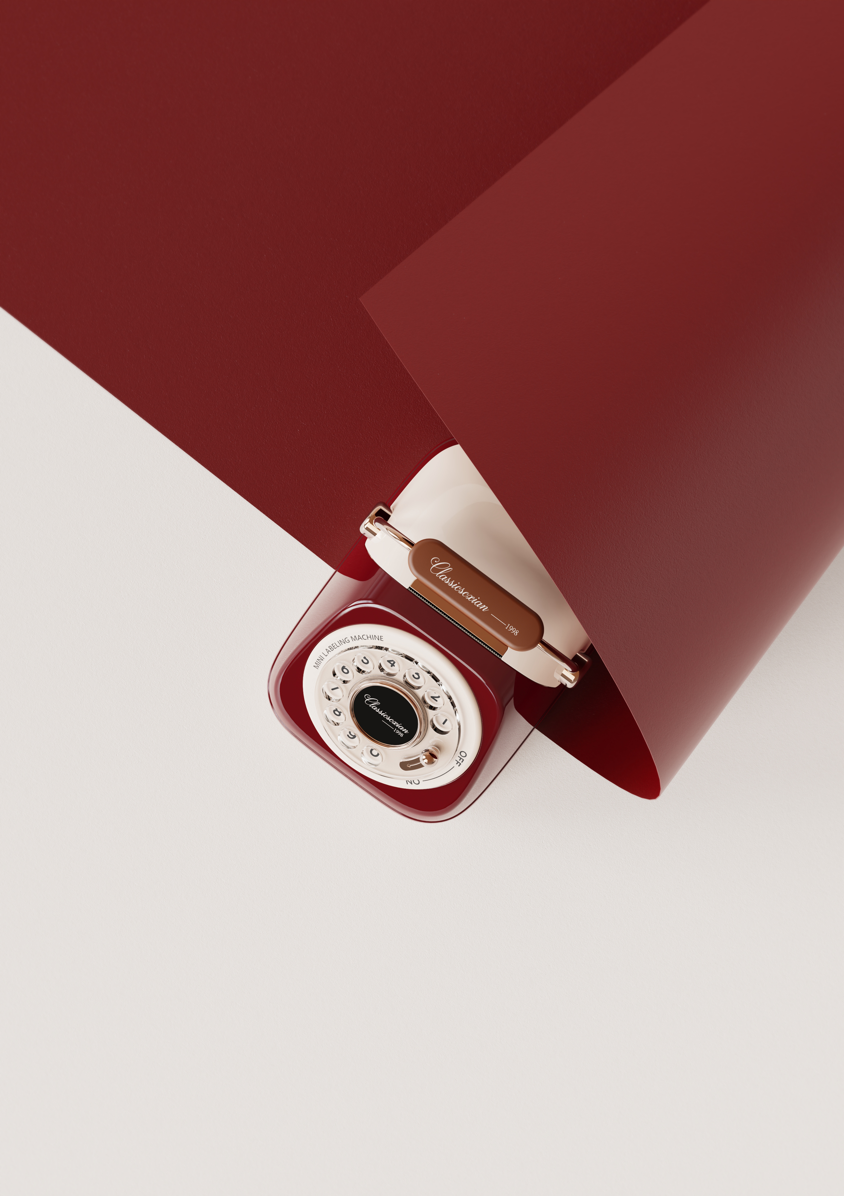 product design，Appearance design，Labeling machine，Office Supplies，Retro style，