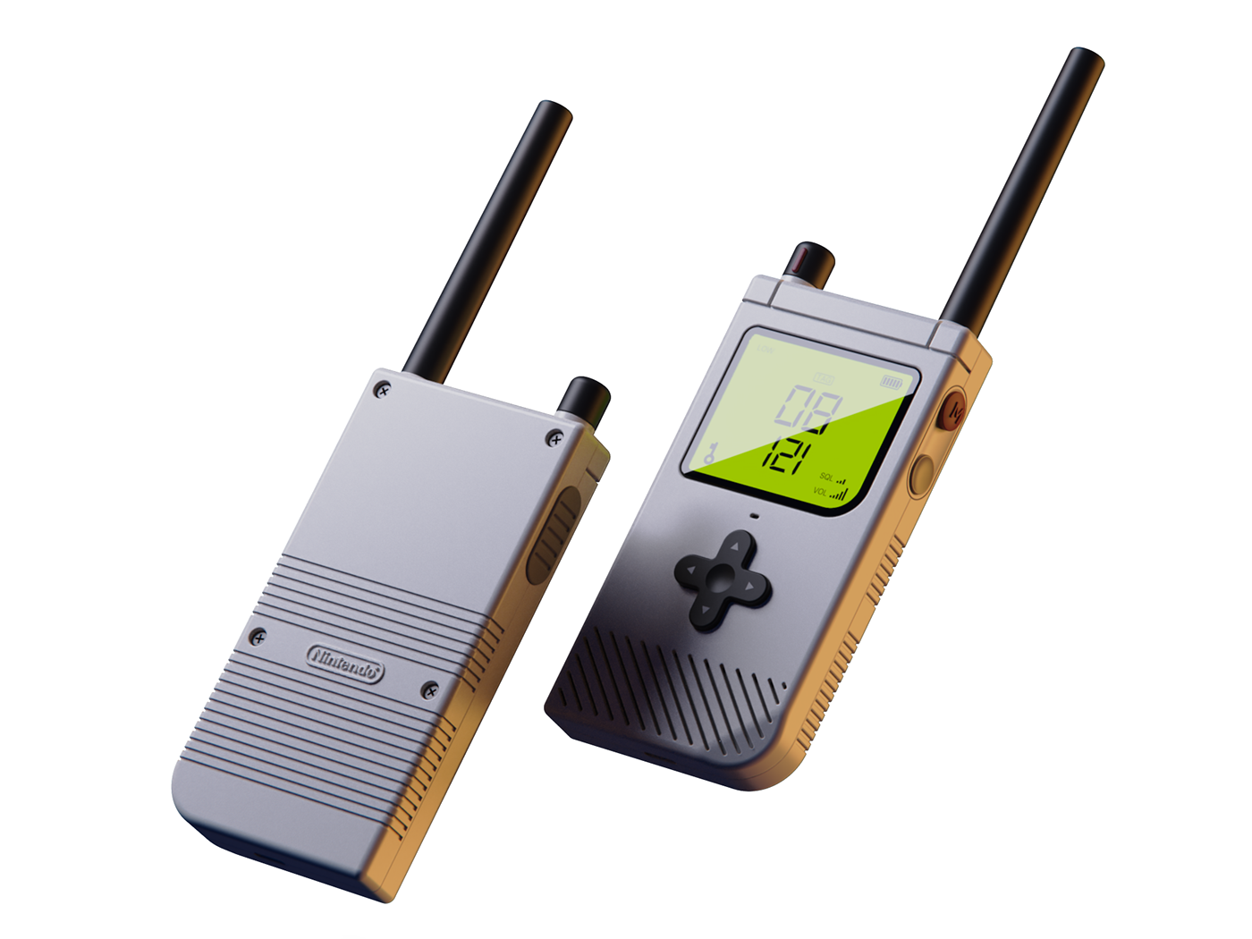 walkie-talkie，Nintendo，Video game console，Game intercom，product design，Handheld game console，