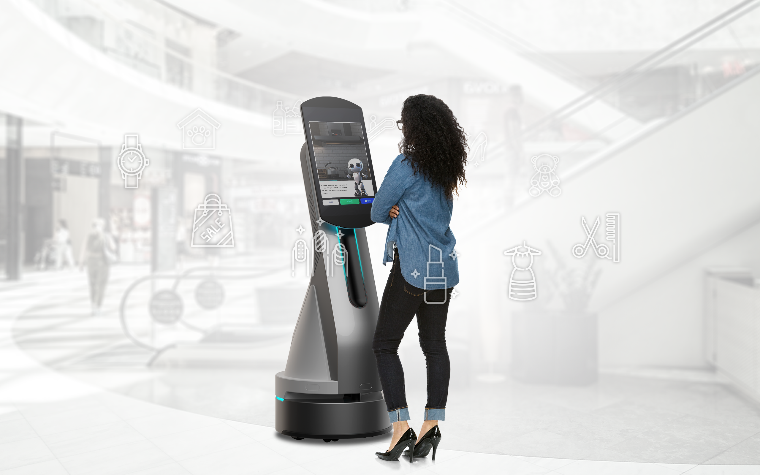 robot，Commercial robot，robot，industrial design，product design，human-computer interaction，science and technology，intelligence，