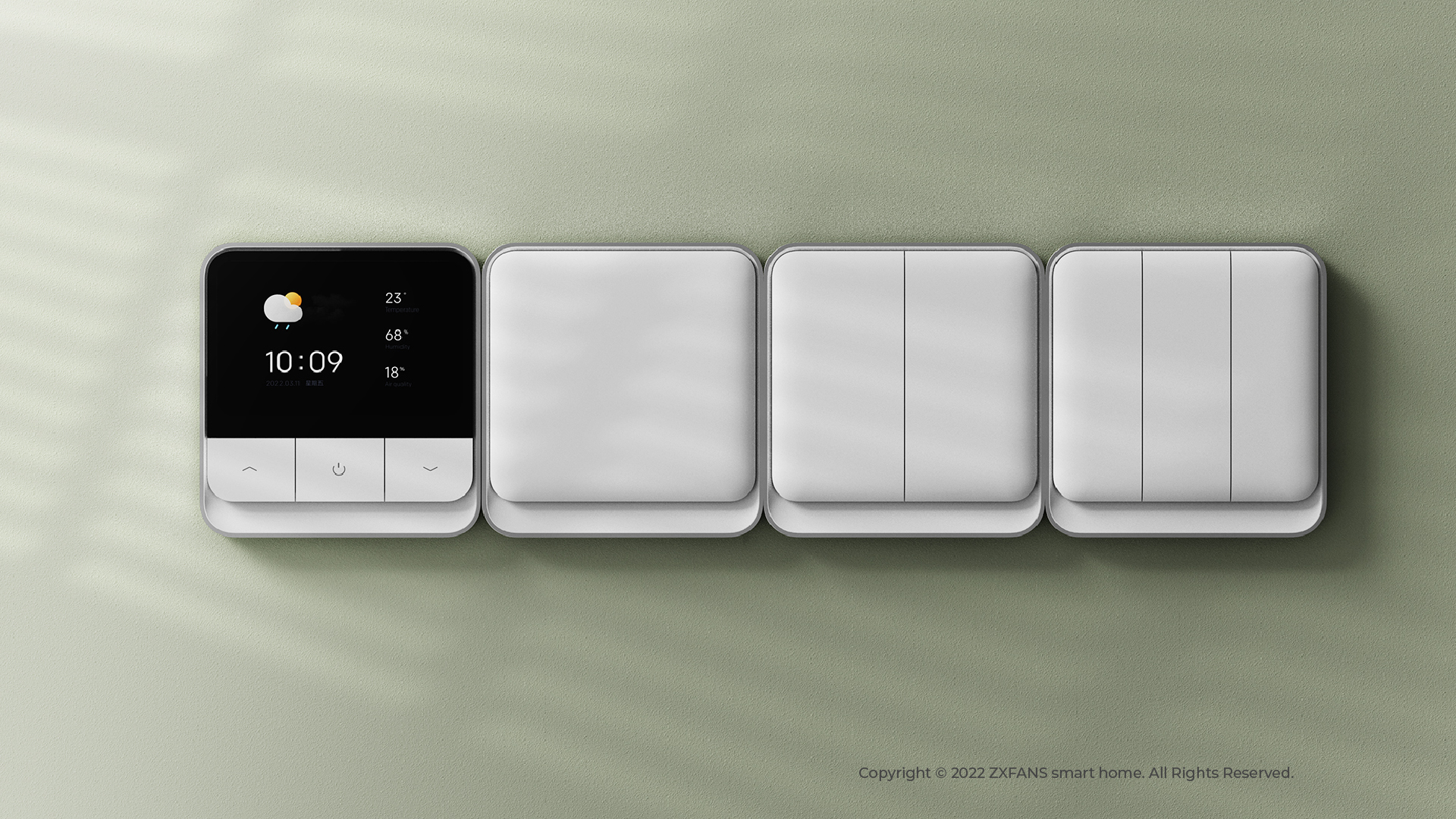 Wise and Fan，zxfans，Whole house intelligence，Smart home，Intelligent switch，product design，