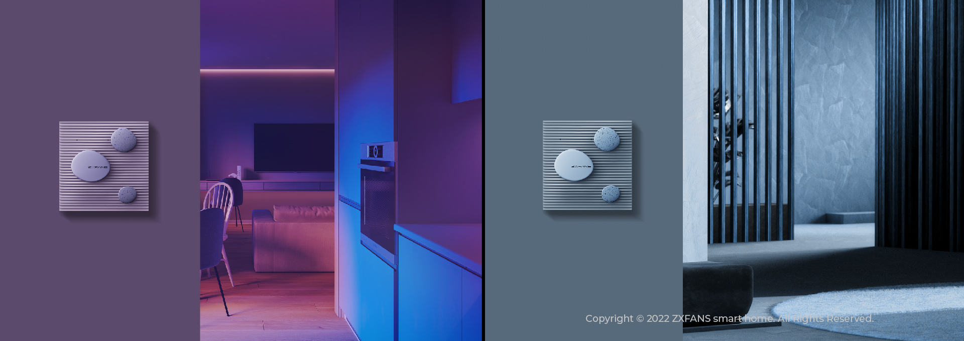 Wise and Fan，zxfans，Whole house intelligence，Smart home，Intelligent switch，Voice switch，Voice-activated switch，product design，