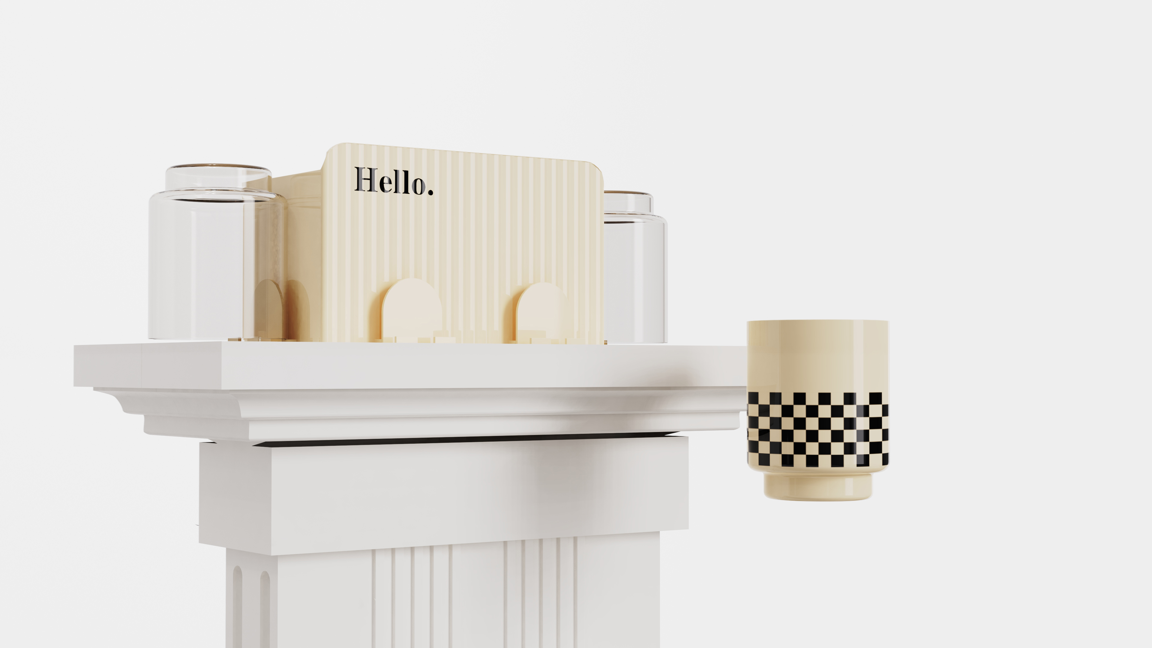 Ins，Tooth cup holder，Home Furnishing，Cream wind，texture，tooth cylinder，Tooth cup，