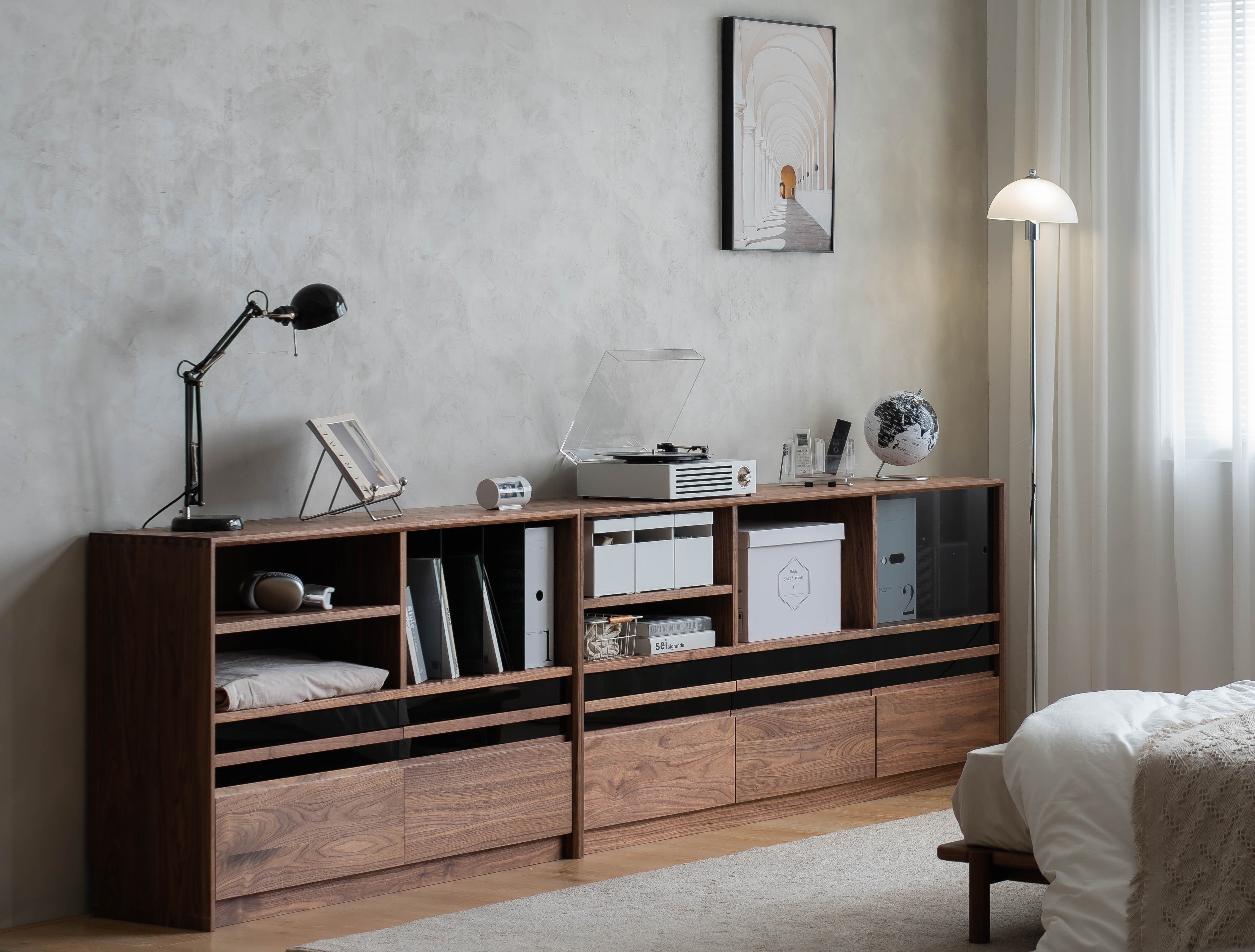 Solid wood furniture，furniture design ，product design，Sideboard，Side cabinet，Black walnut furniture，Cherry wood furniture，