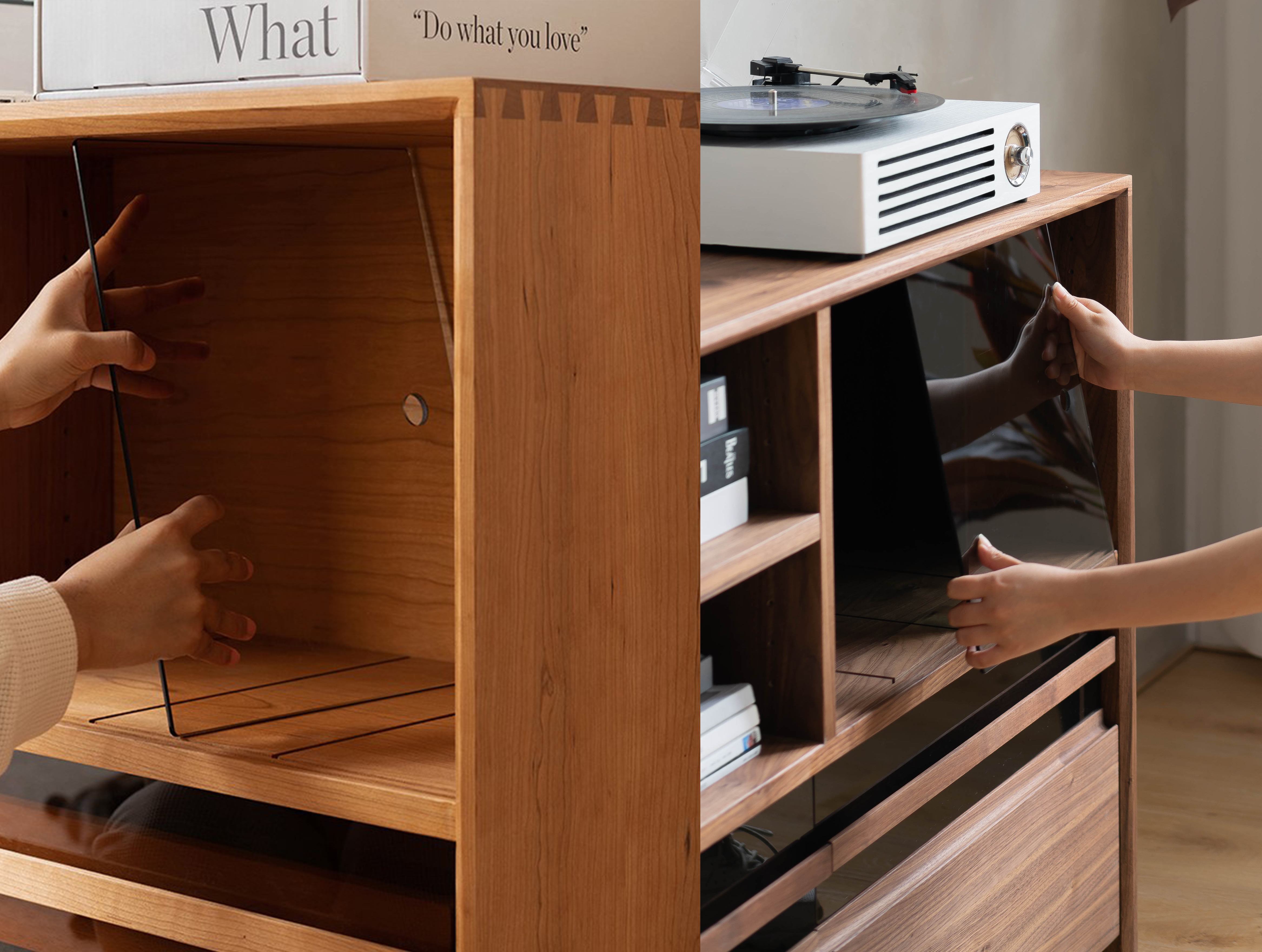 Solid wood furniture，furniture design ，product design，Sideboard，Side cabinet，Black walnut furniture，Cherry wood furniture，