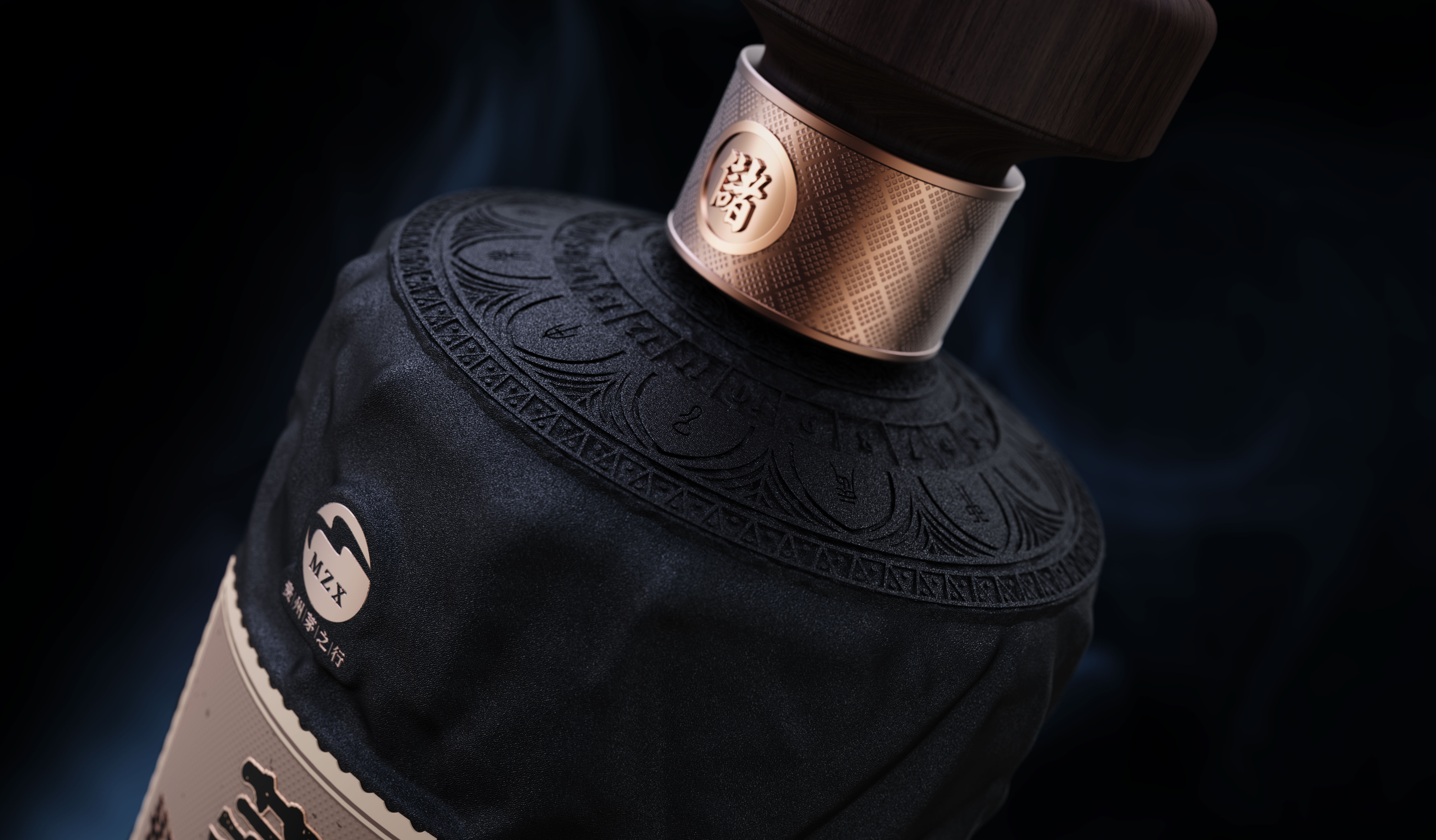 Product rendering，Wine packaging，