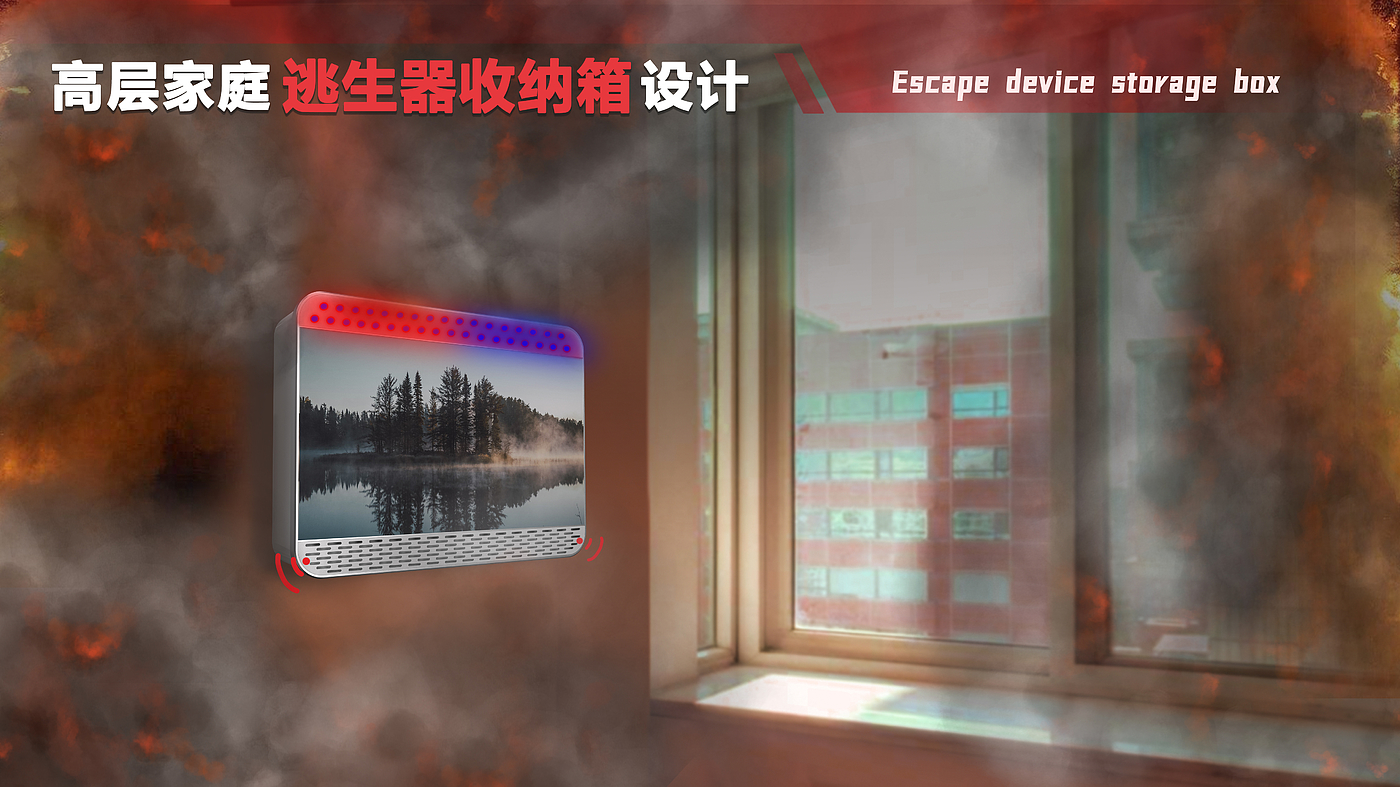 High-rise fire，Escape Equipment，mural，