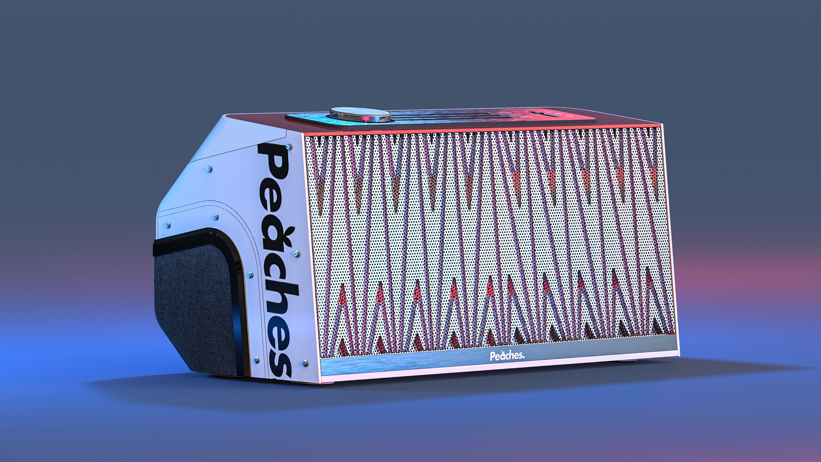 Peaches，loudspeaker box，Digital，Electronics，