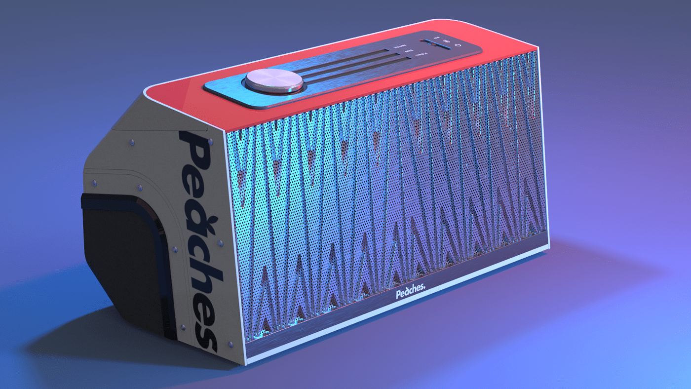 Peaches，loudspeaker box，Digital，Electronics，
