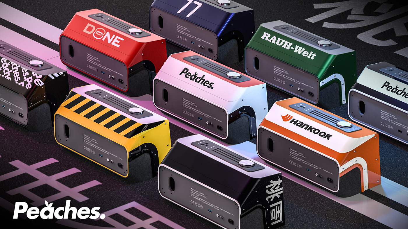 Peaches，loudspeaker box，Digital，Electronics，