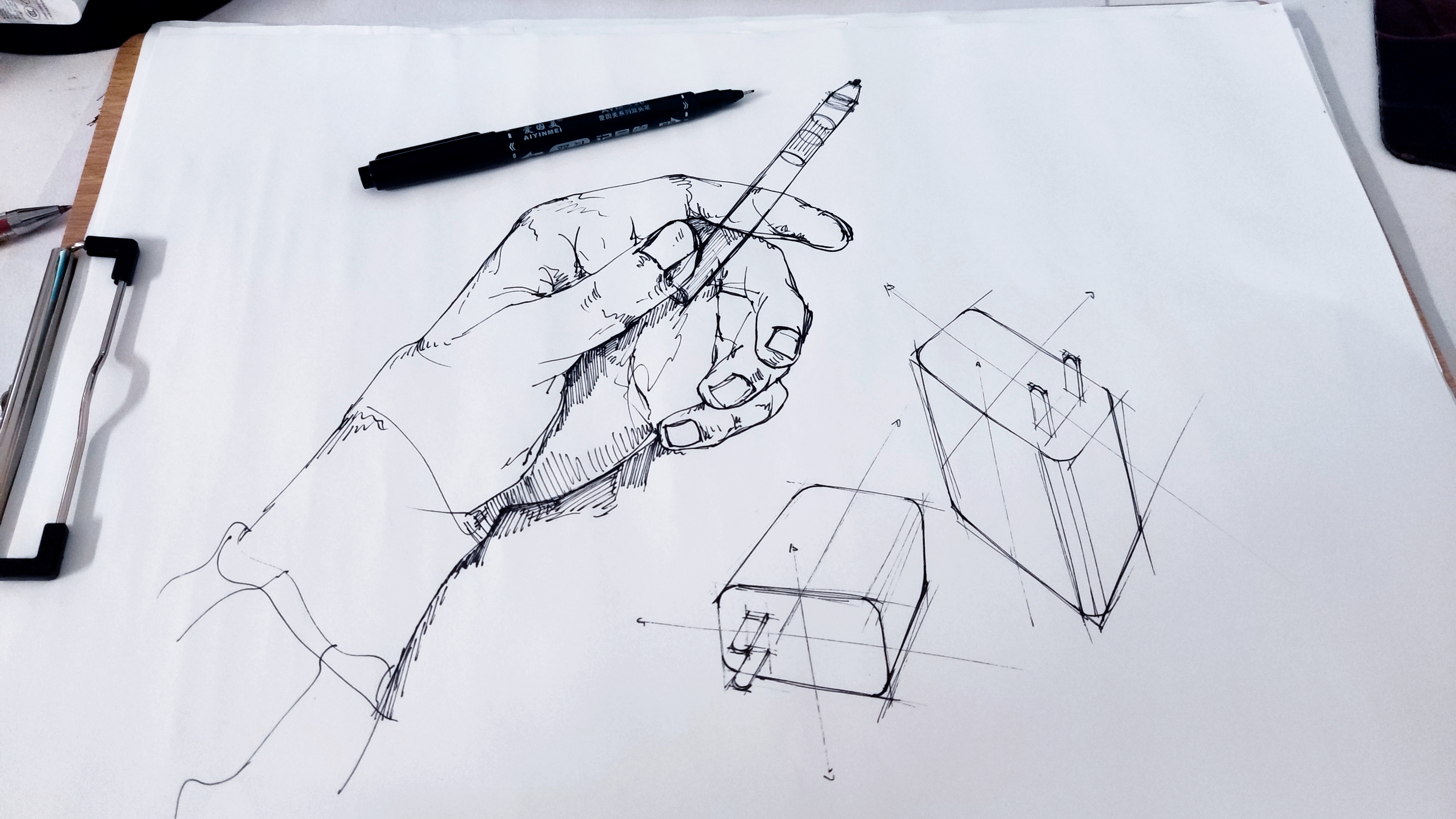 Hand drawn，Design，Household appliances，electronic product，