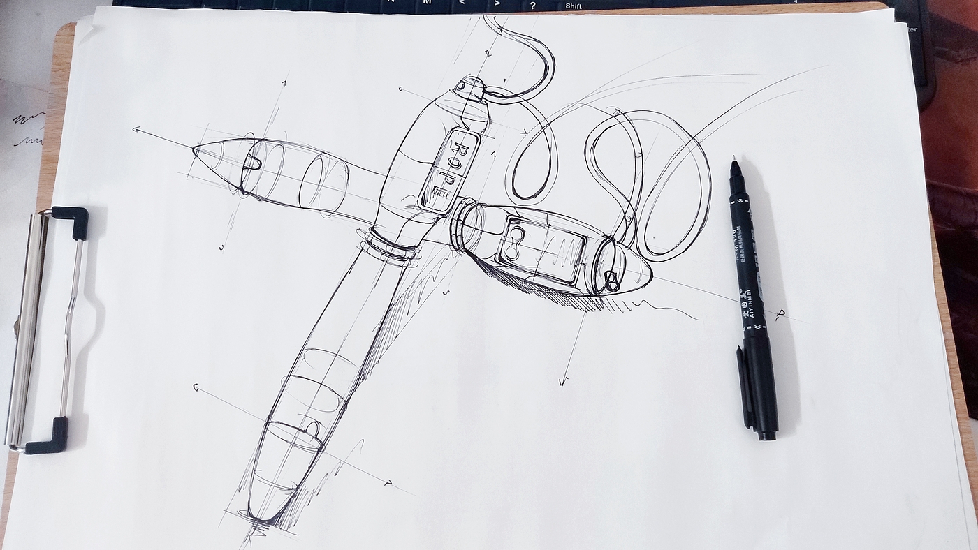 Hand drawn，Design，Household appliances，electronic product，