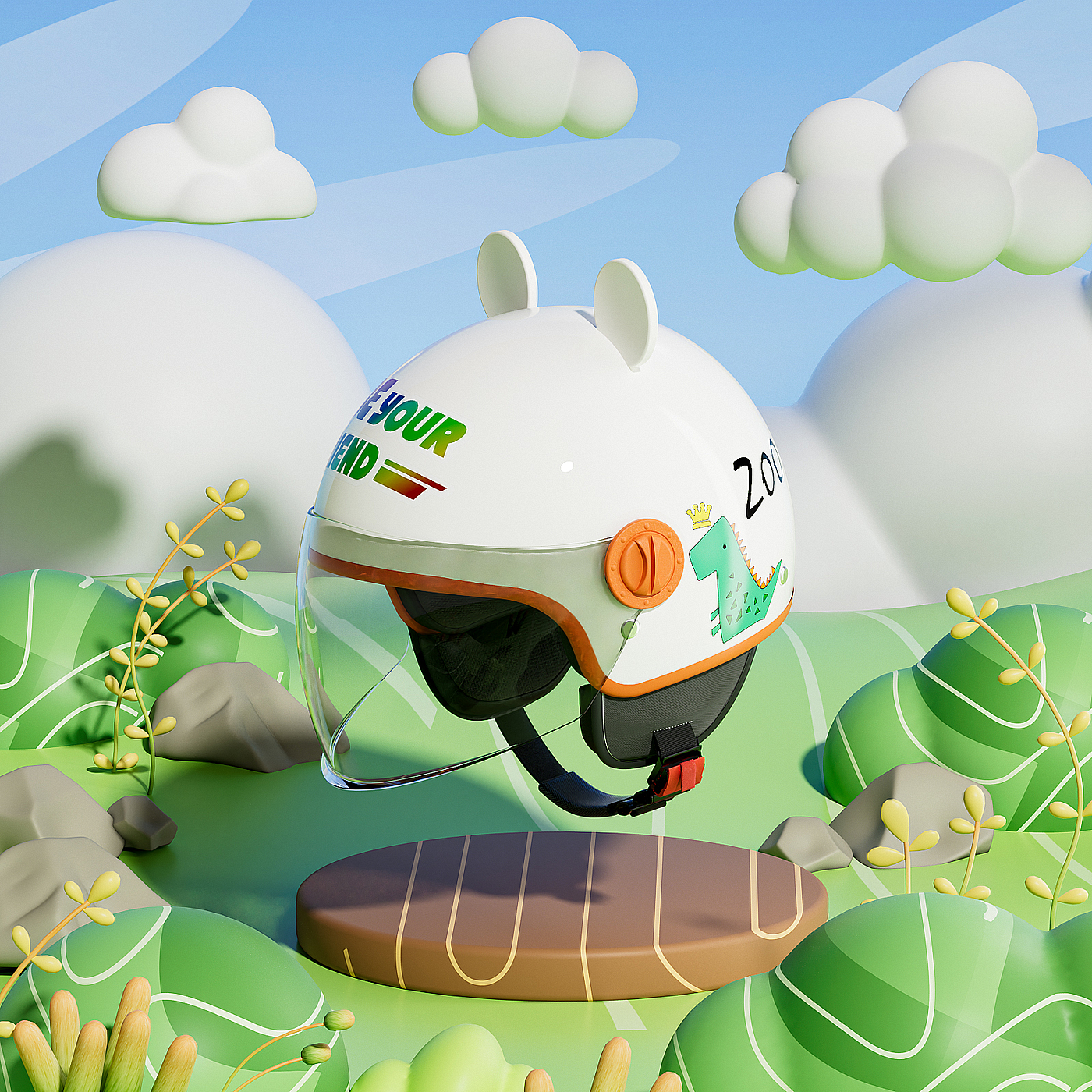 Helmet rendering，