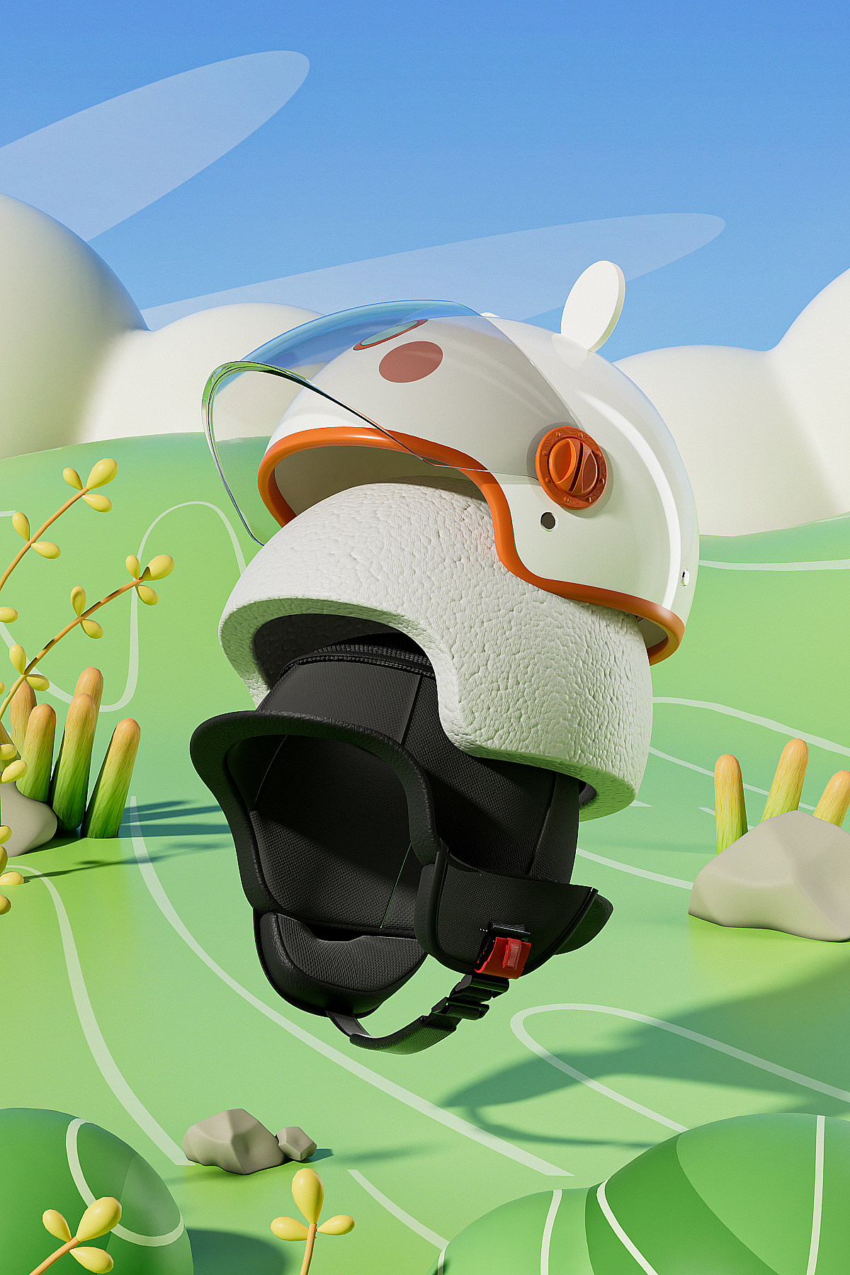Helmet rendering，
